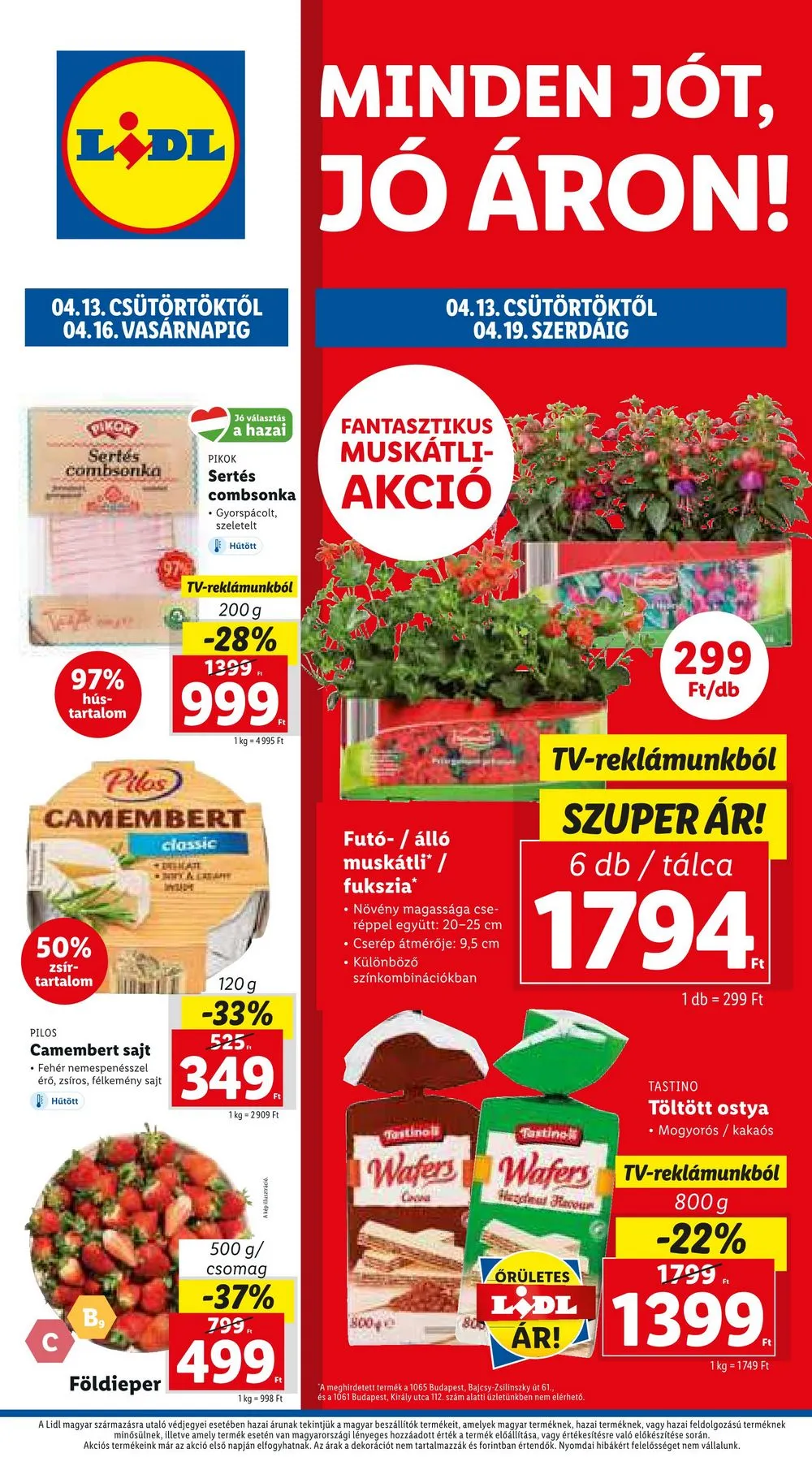 Lidl akciós újság 04.13–04.19