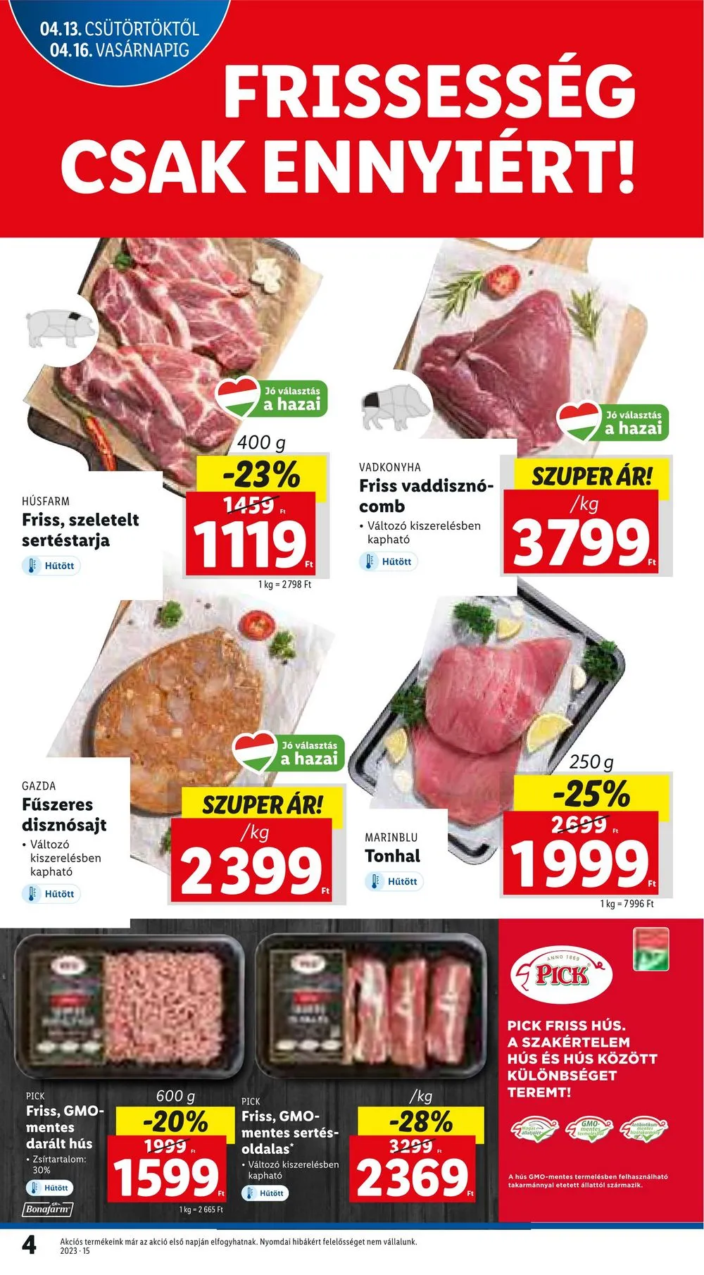 Lidl akciós újság 04.13–04.19 – 4. oldal