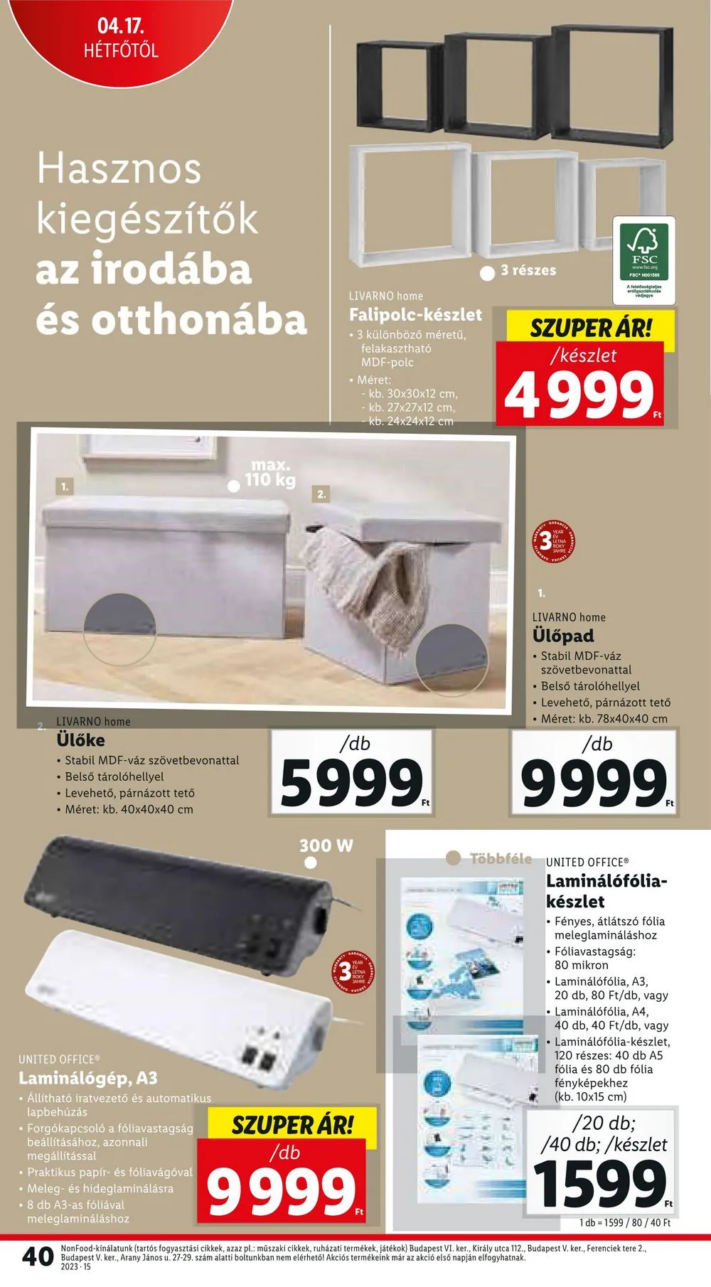 Lidl akciós újság 04.13–04.19 – 40. oldal