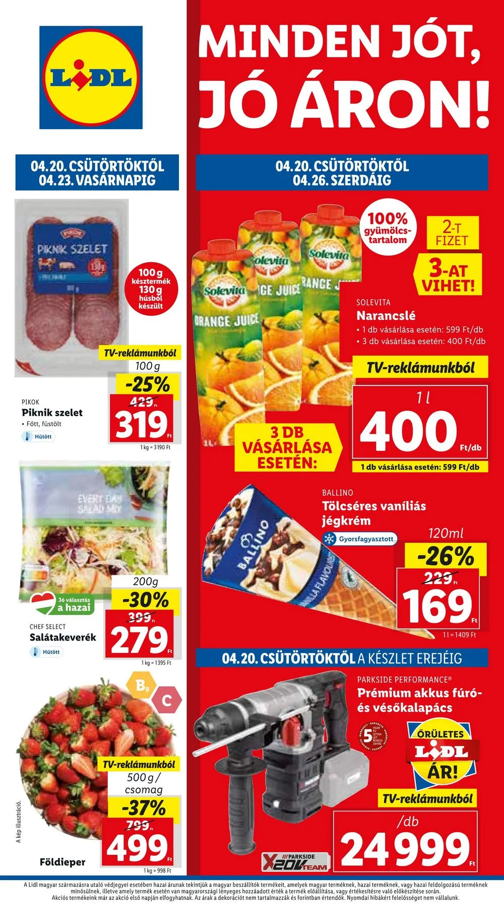 Lidl akciós újság 04.20–04.26