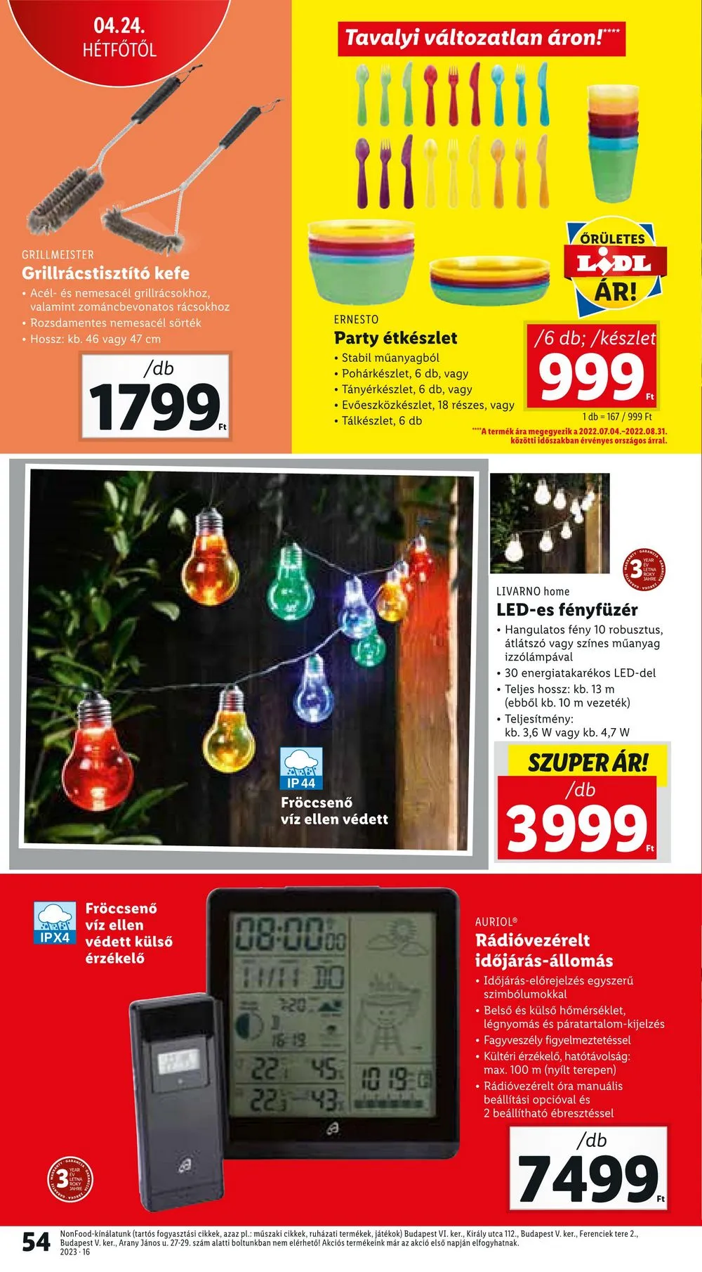 Lidl akciós újság 04.20–04.26 – 54. oldal