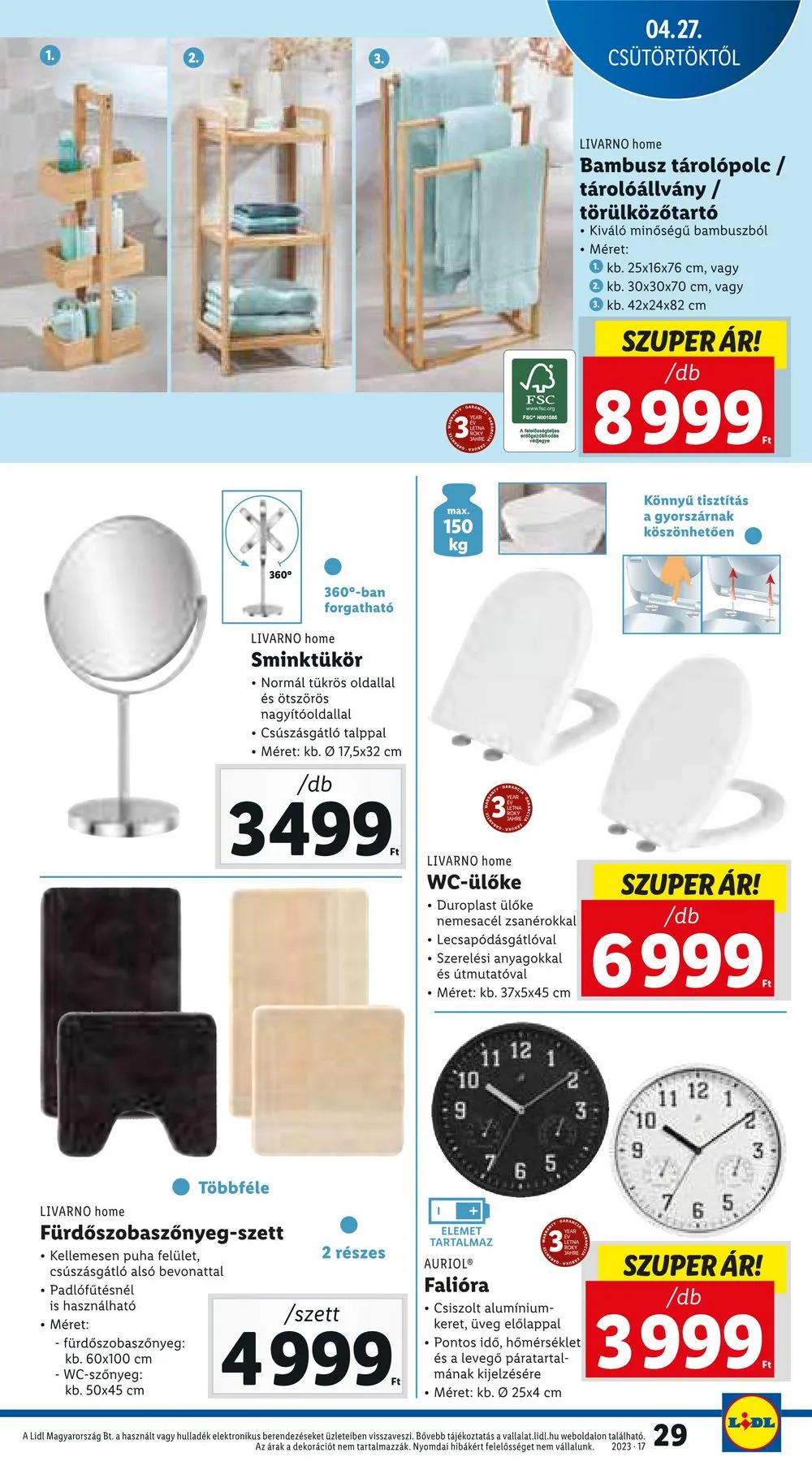 Lidl akciós újság 04.27–05.03 – 29. oldal