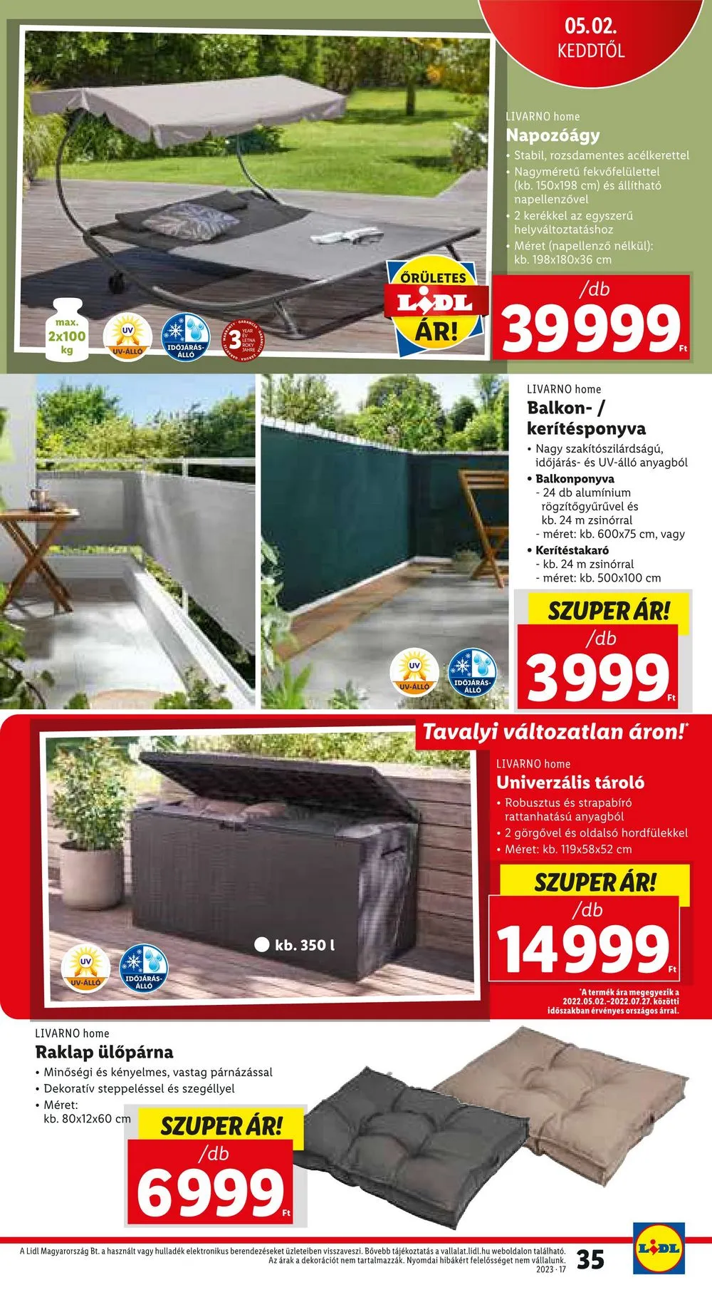 Lidl akciós újság 04.27–05.03 – 35. oldal