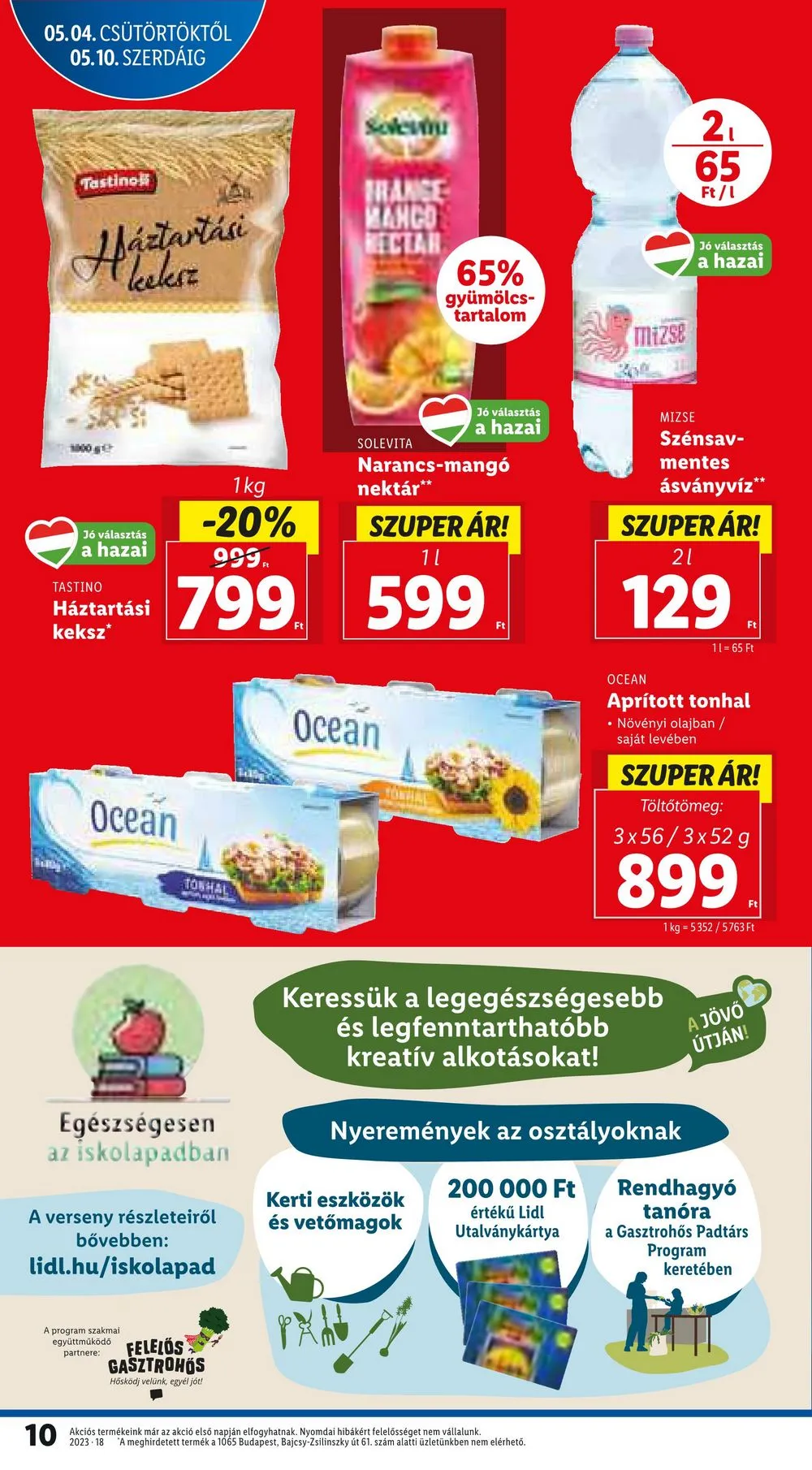 Lidl akciós újság 05.04–05.10 – 10. oldal