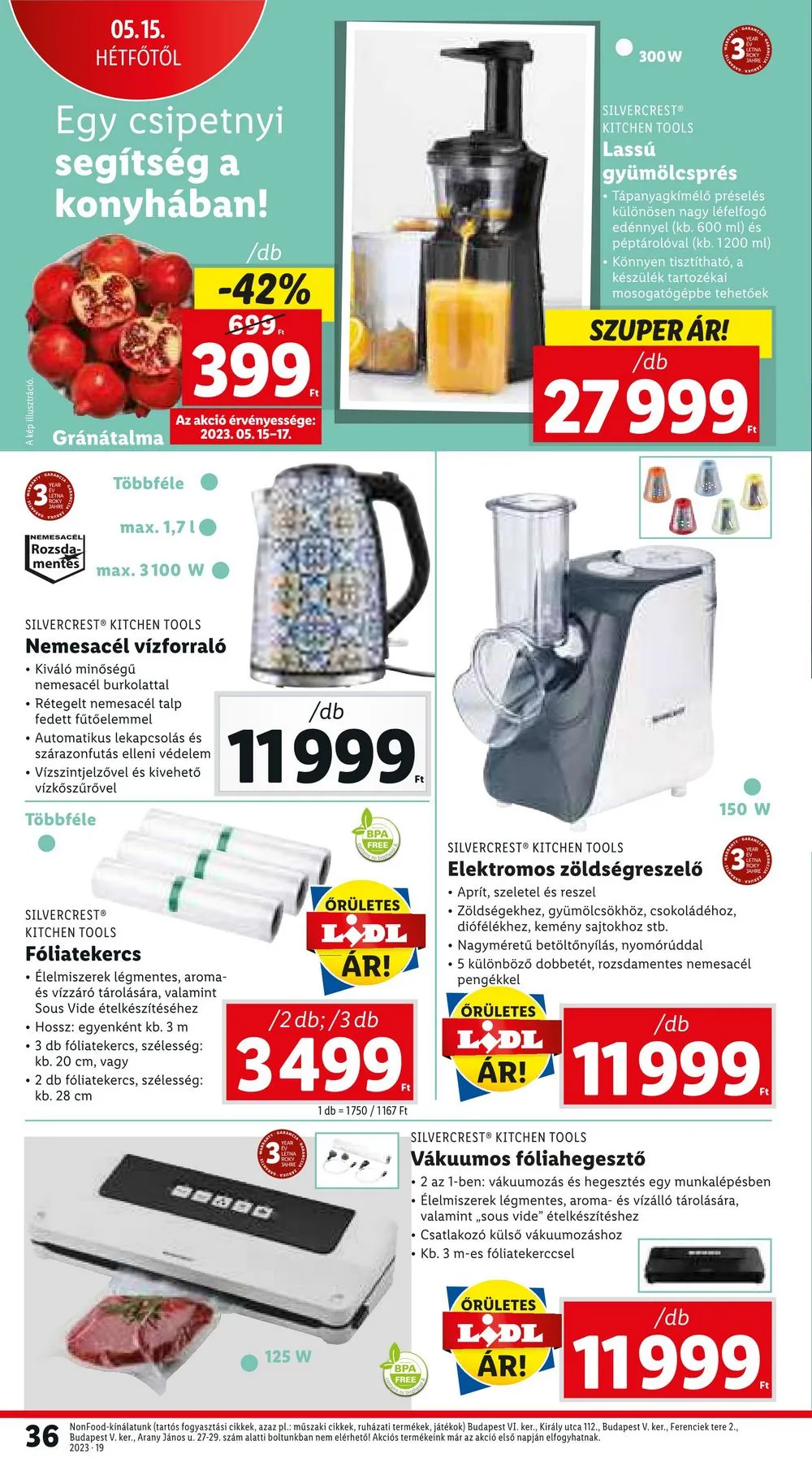Lidl akciós újság 05.11–05.17 – 36. oldal