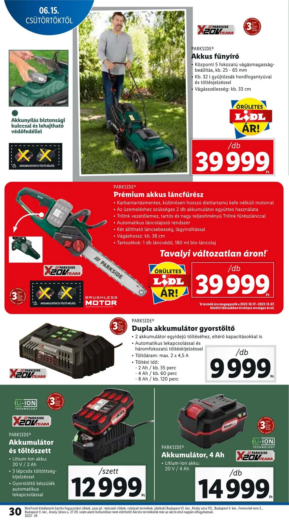Lidl akciós újság 06.15–06.18 – 30. oldal