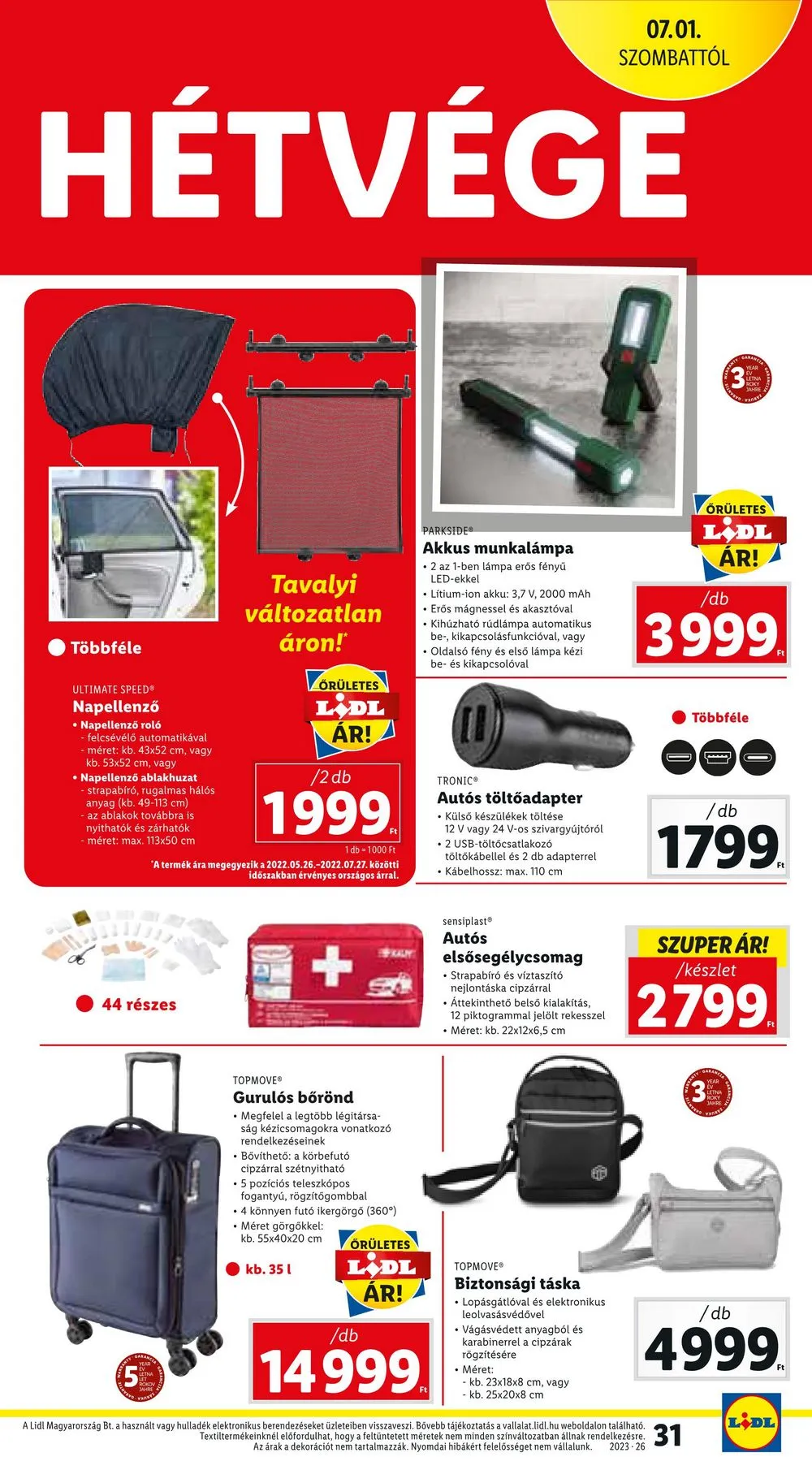 Lidl akciós újság 06.29–07.02 – 31. oldal