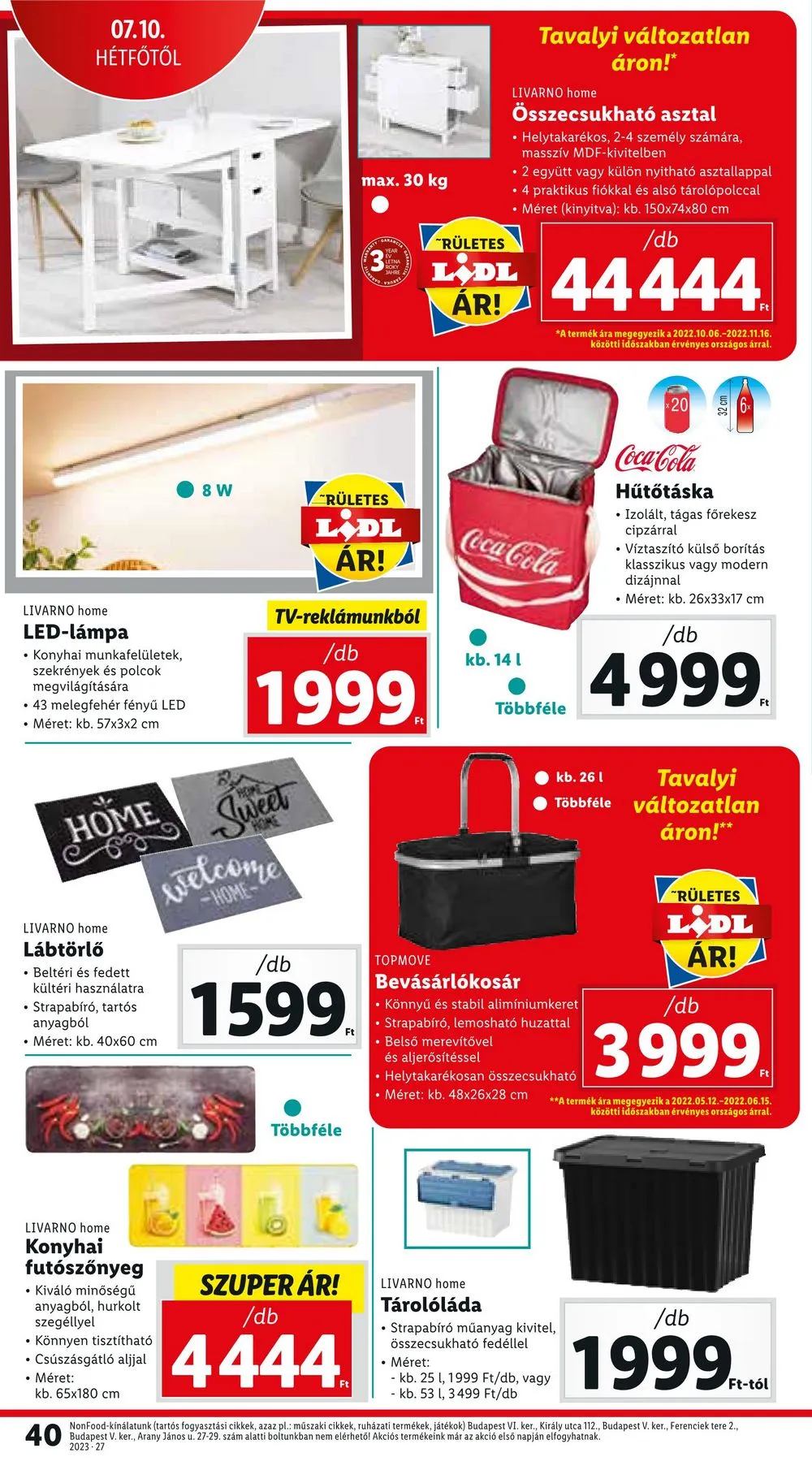 Lidl akciós újság 07.06–07.12 – 40. oldal