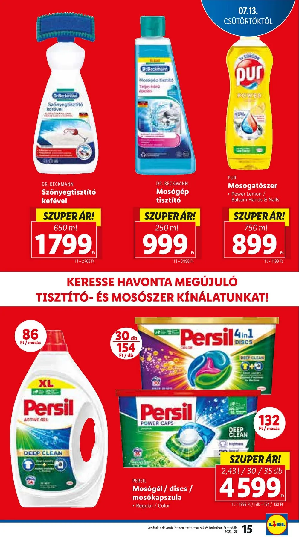 Lidl akciós újság 07.13–07.19 – 15. oldal