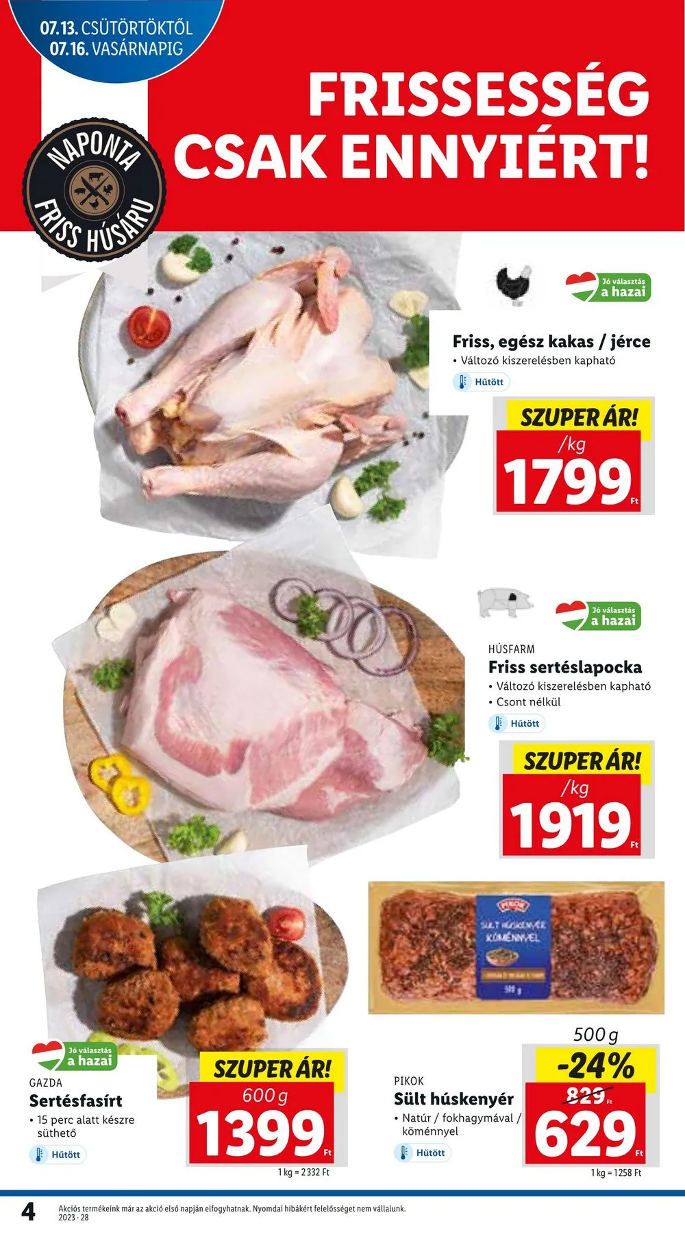 Lidl akciós újság 07.13–07.19 – 4. oldal