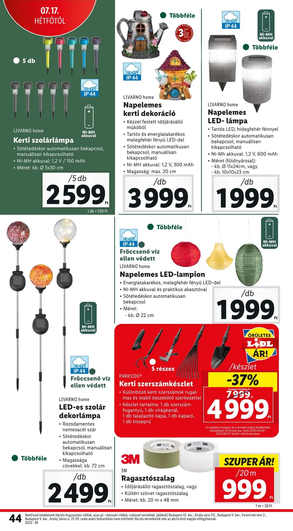 Lidl akciós újság 07.13–07.19 – 44. oldal