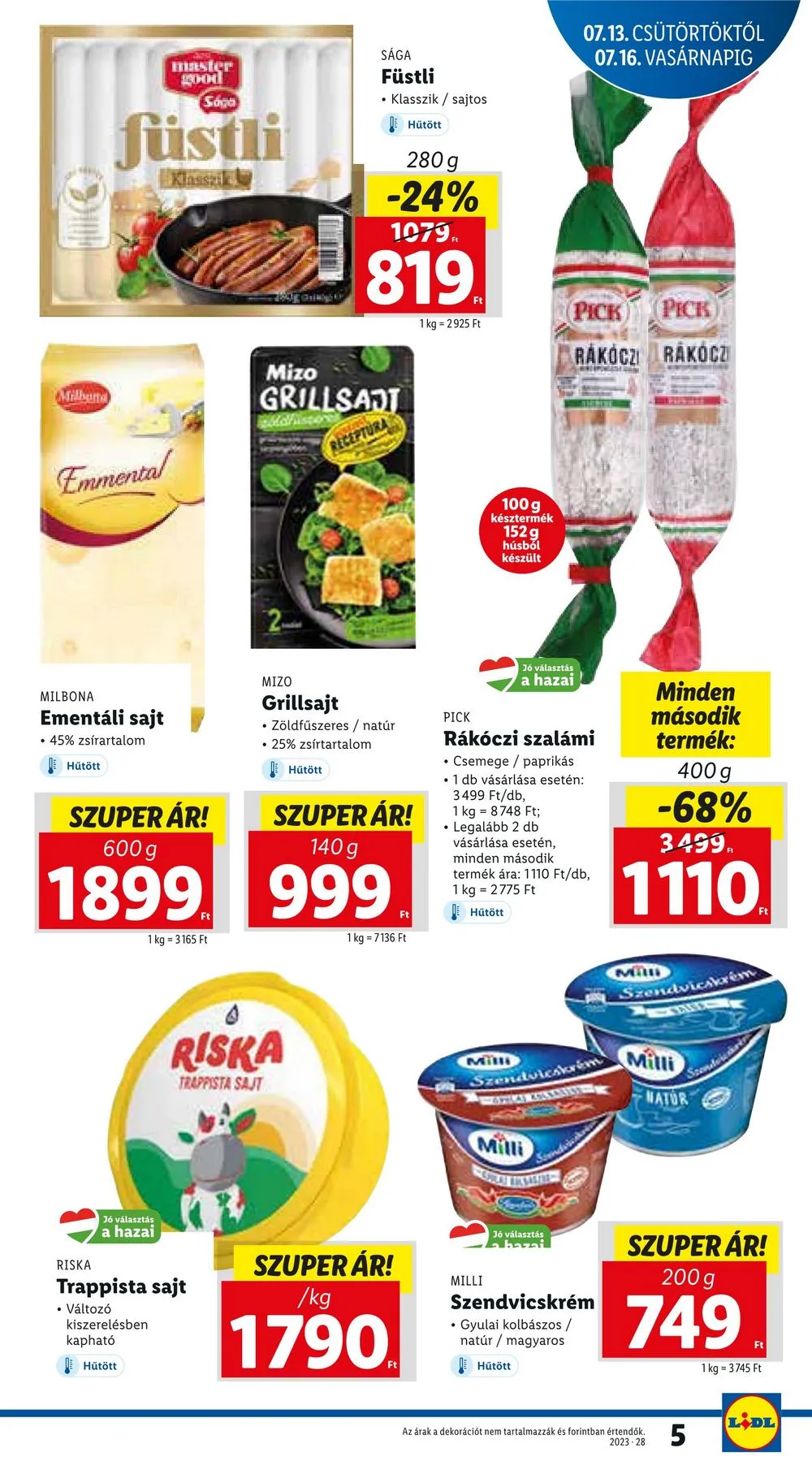 Lidl akciós újság 07.13–07.19 – 5. oldal