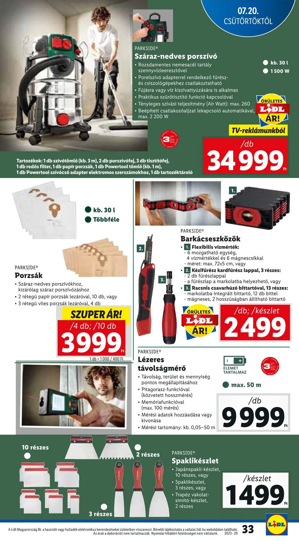 Lidl akciós újság 07.20–07.26 – 33. oldal