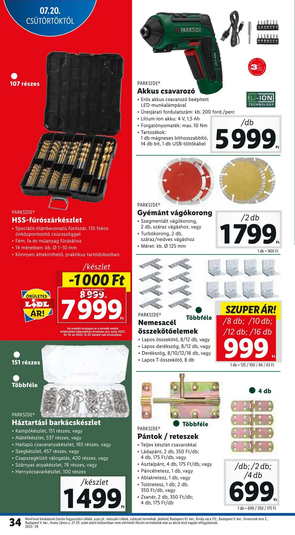 Lidl akciós újság 07.20–07.26 – 34. oldal