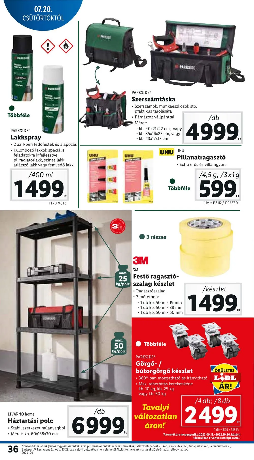 Lidl akciós újság 07.20–07.26 – 36. oldal