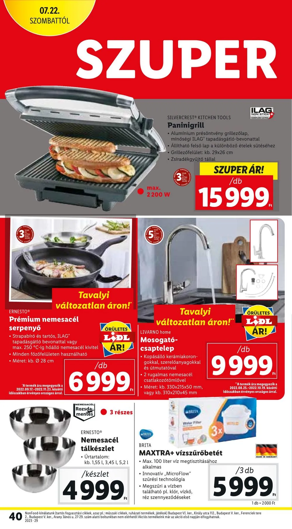 Lidl akciós újság 07.20–07.26 – 40. oldal