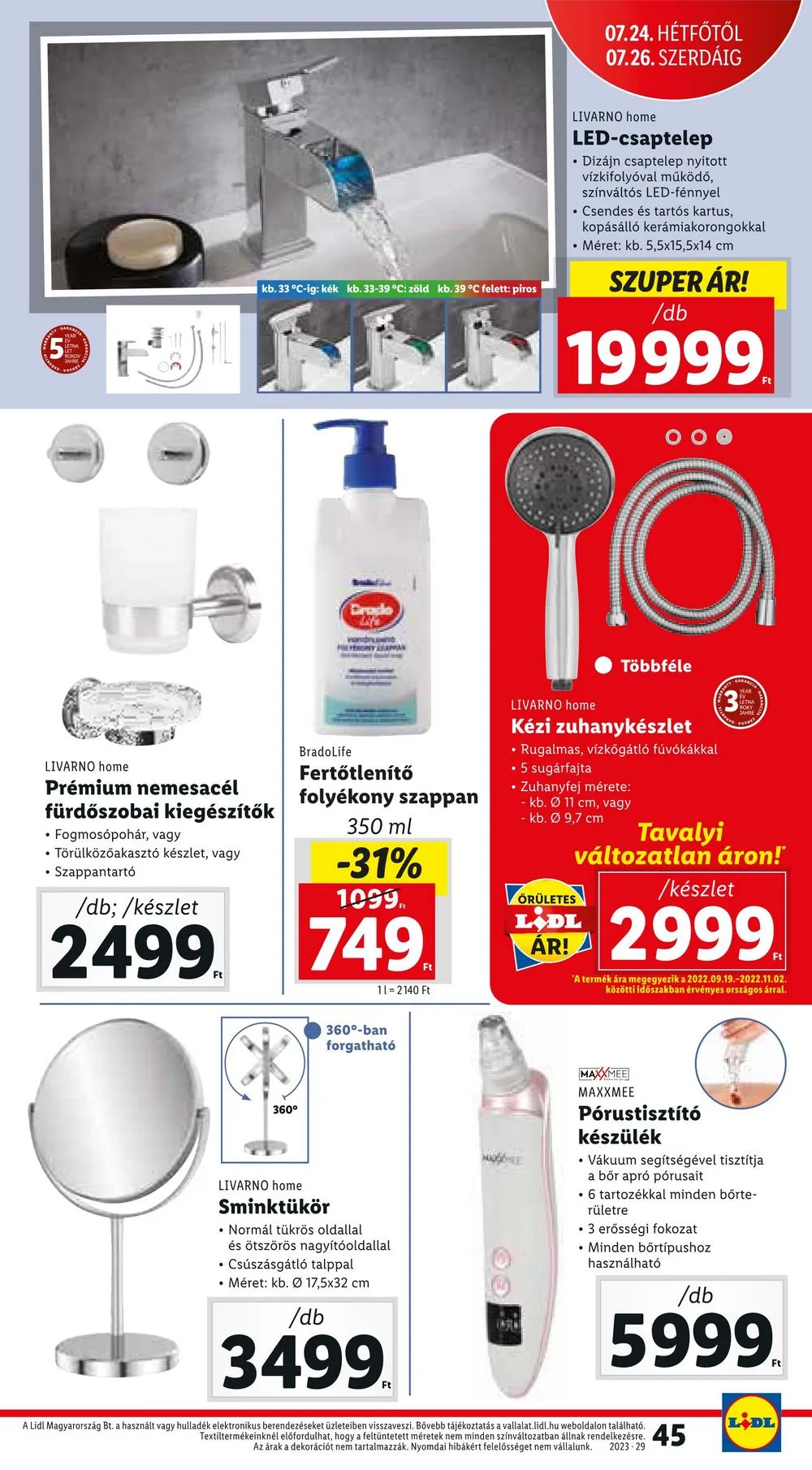 Lidl akciós újság 07.20–07.26 – 45. oldal
