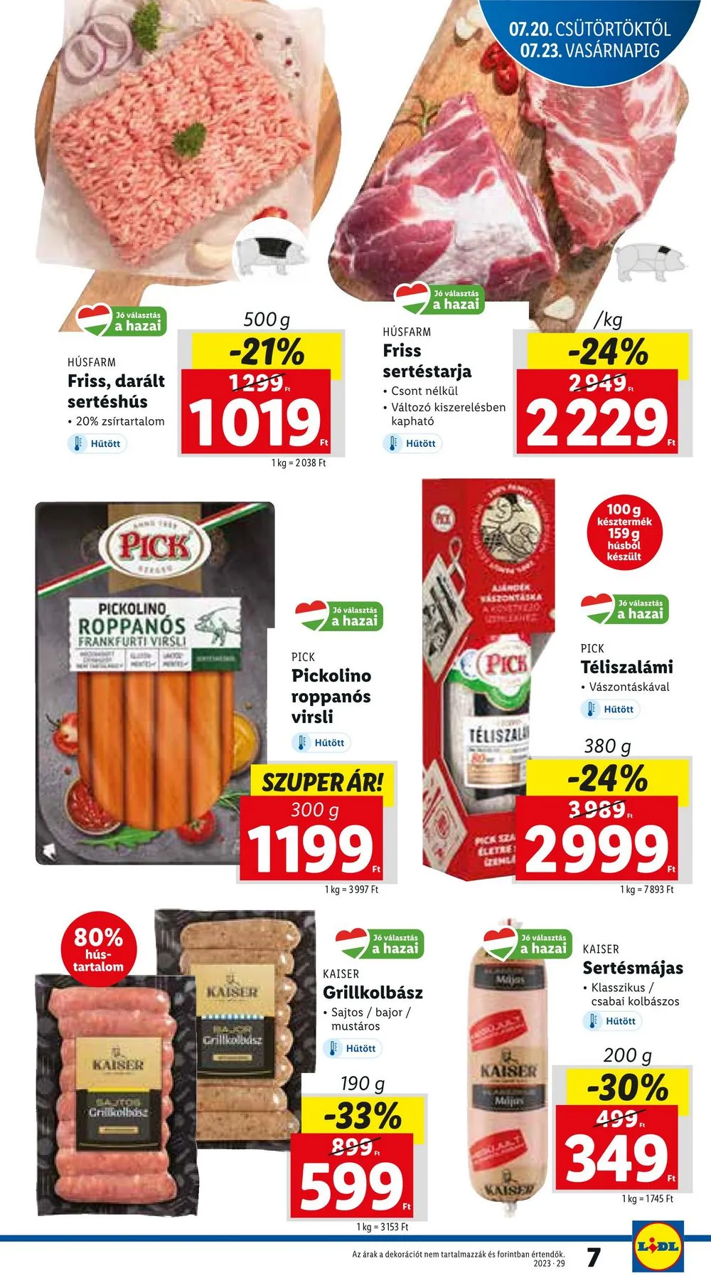 Lidl akciós újság 07.20–07.26 – 7. oldal