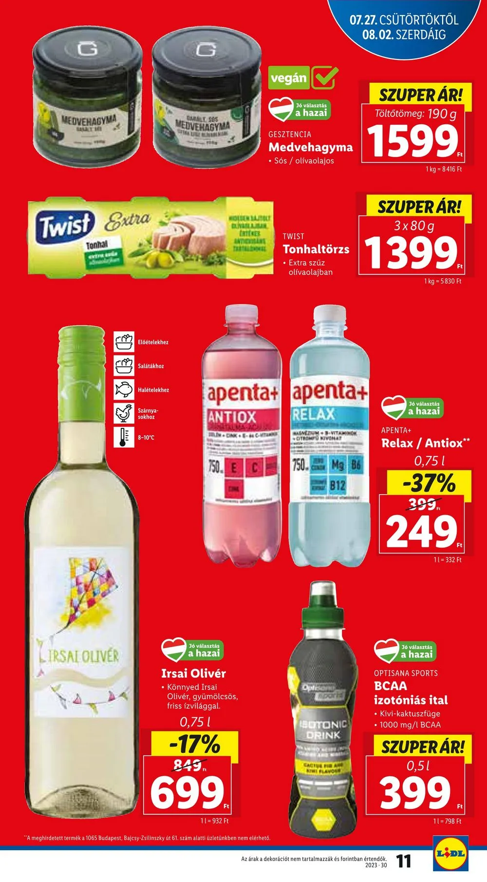 Lidl akciós újság 07.27–07.30 – 11. oldal