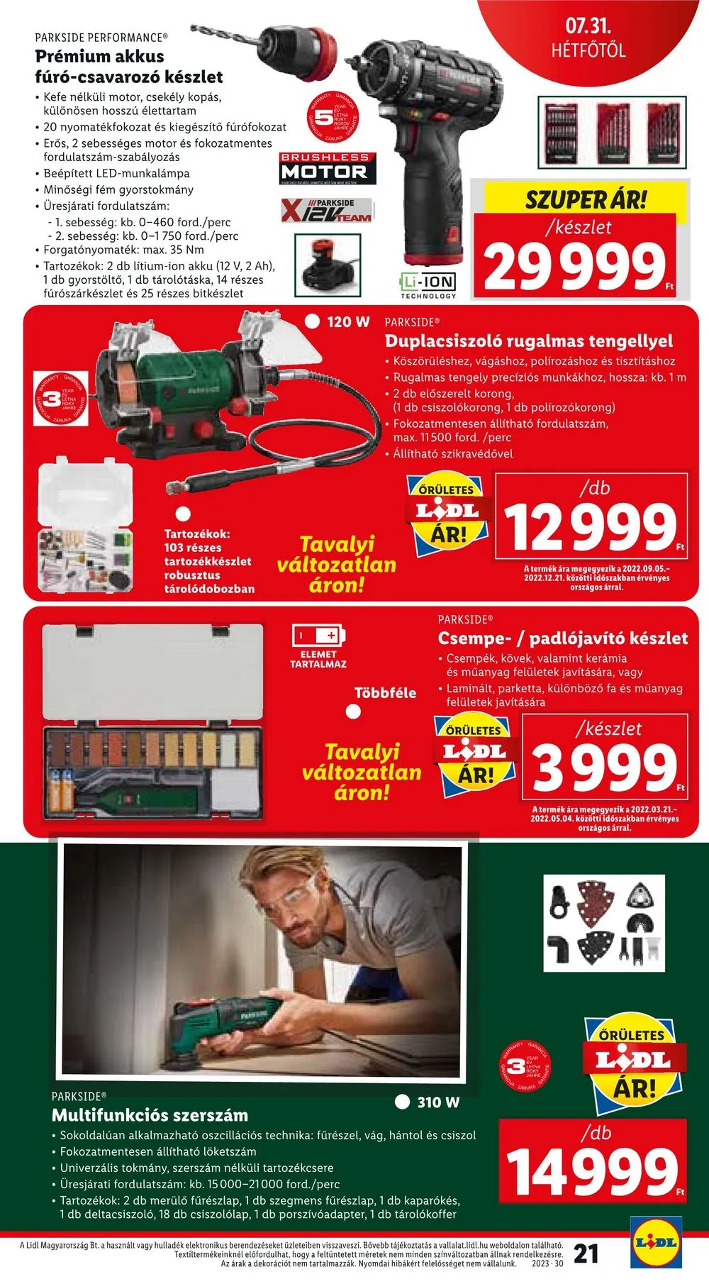 Lidl akciós újság 07.27–07.30 – 23. oldal