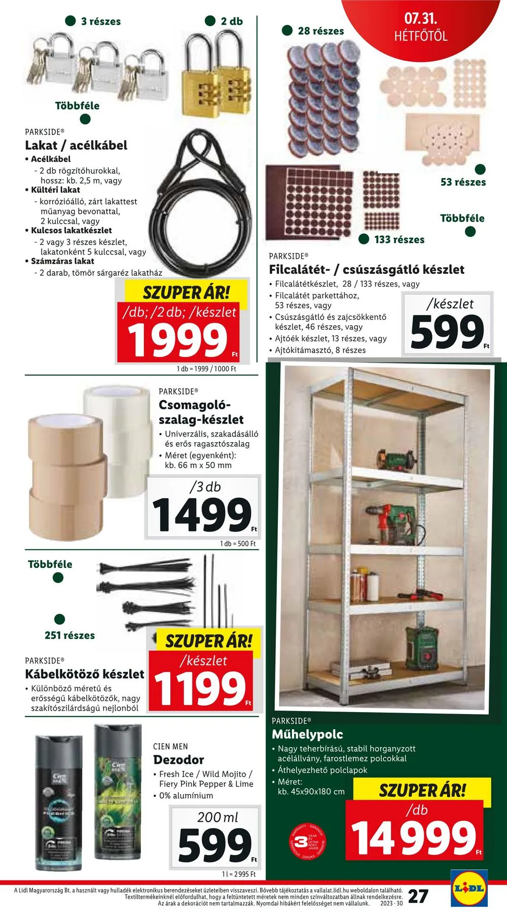 Lidl akciós újság 07.27–07.30 – 29. oldal