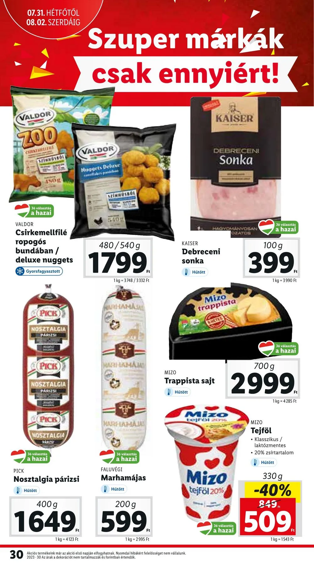 Lidl akciós újság 07.27–07.30 – 32. oldal