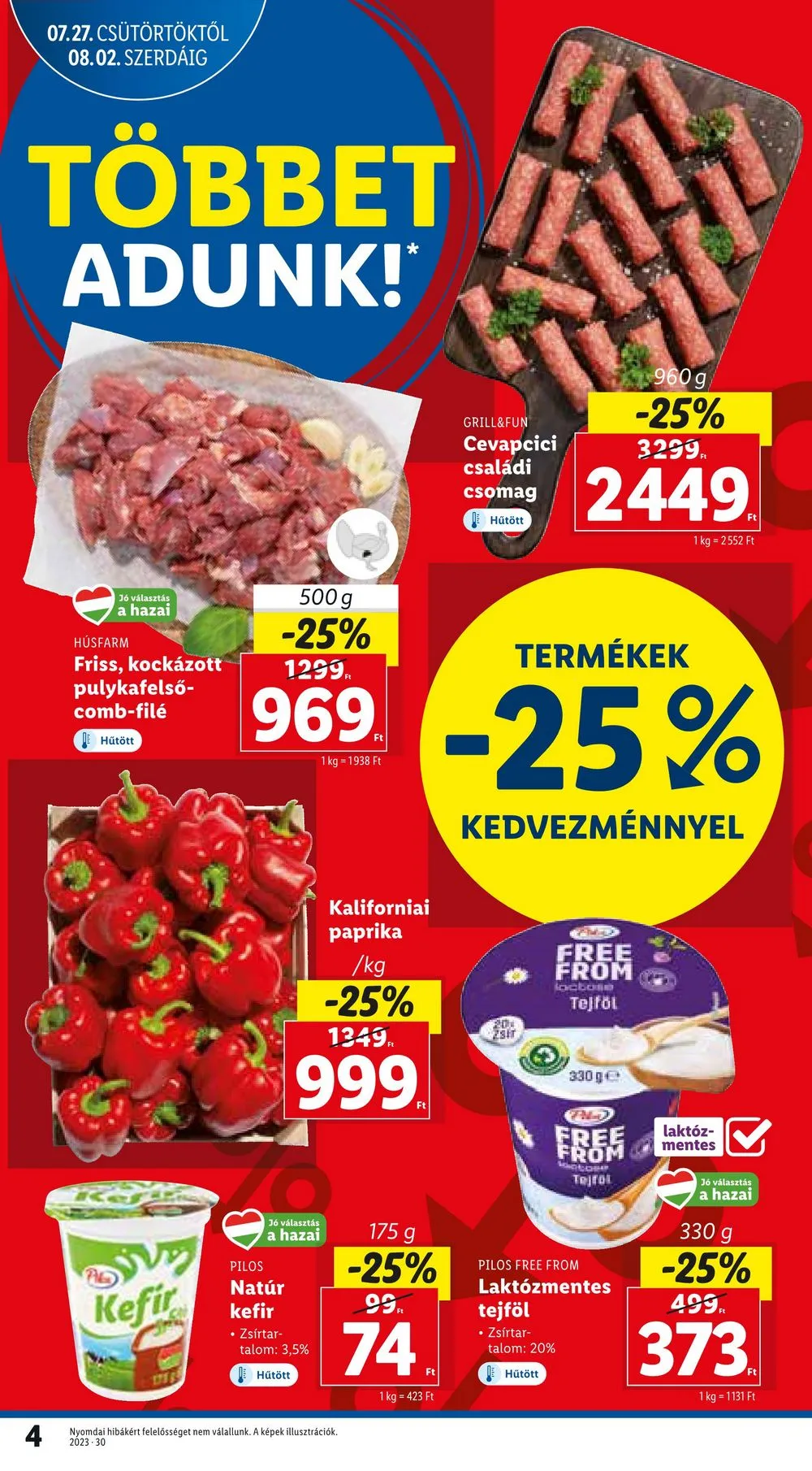 Lidl akciós újság 07.27–07.30 – 4. oldal