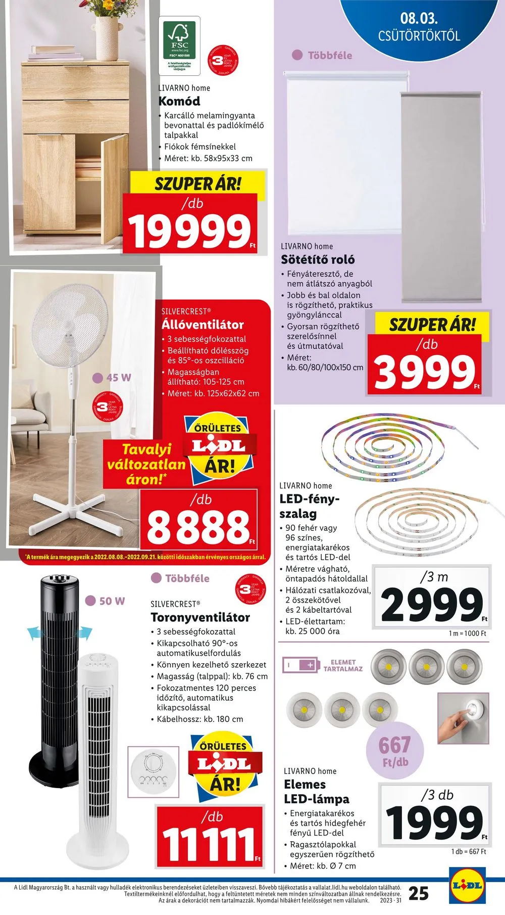 Lidl akciós újság 08.03–08.09 – 25. oldal