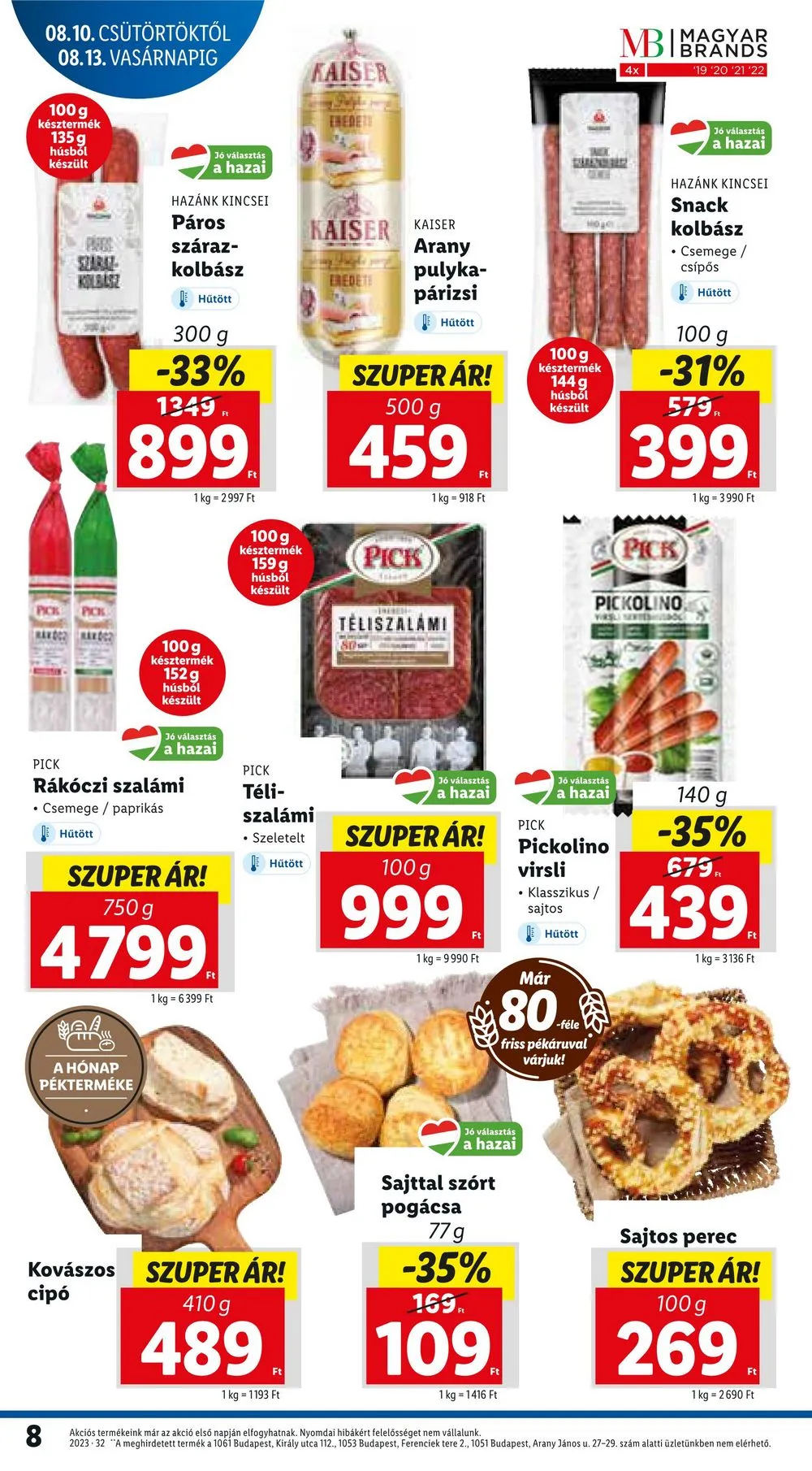 Lidl akciós újság 08.10–08.16 – 8. oldal