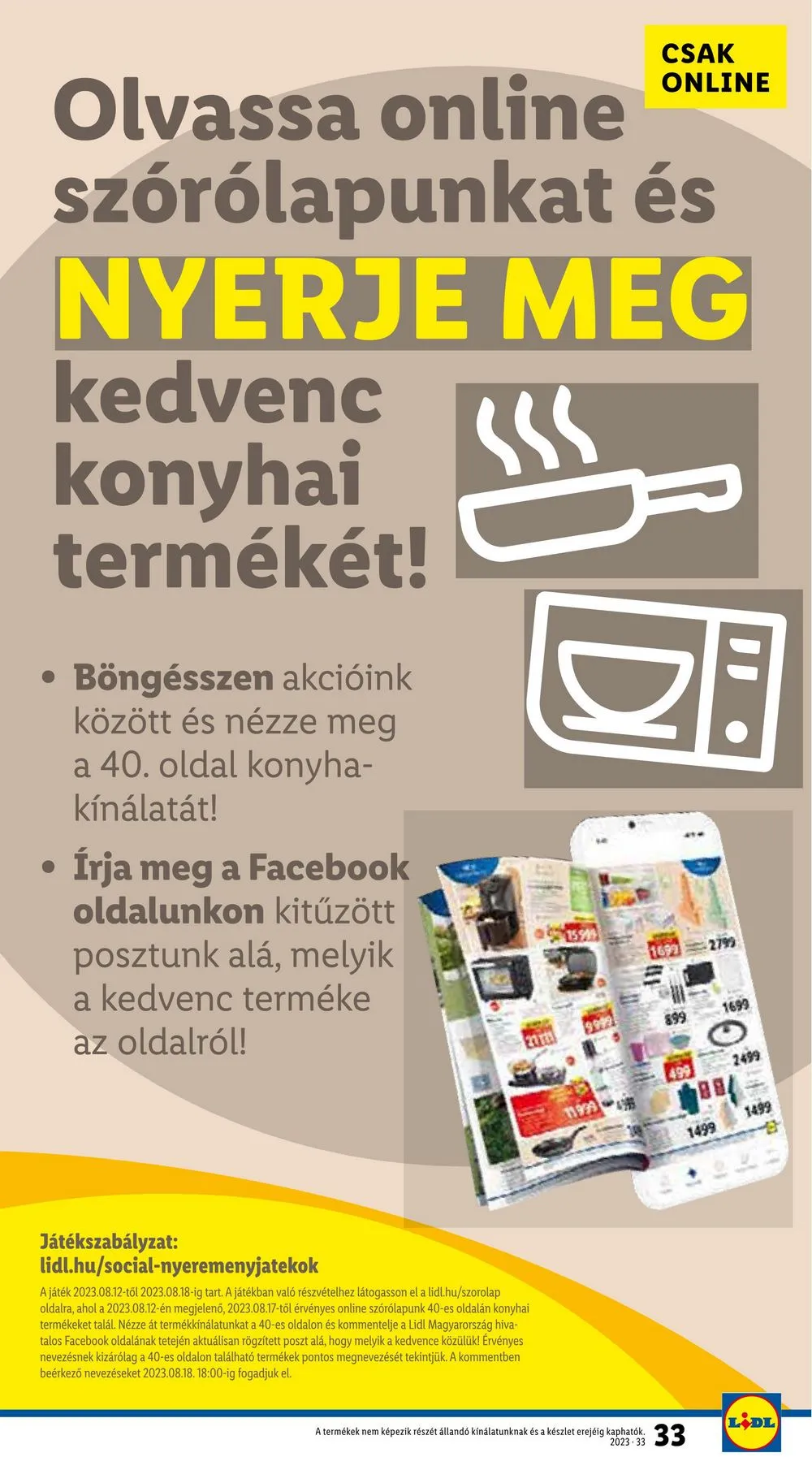 Lidl akciós újság 08.17–08.23 – 33. oldal