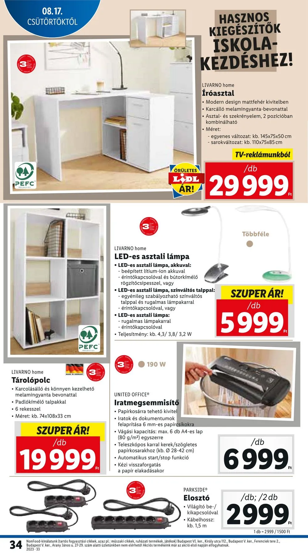 Lidl akciós újság 08.17–08.23 – 34. oldal