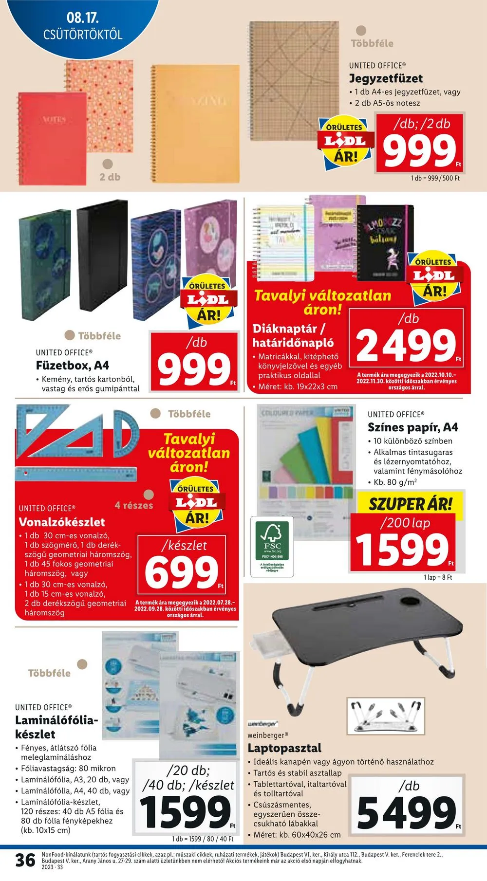 Lidl akciós újság 08.17–08.23 – 36. oldal