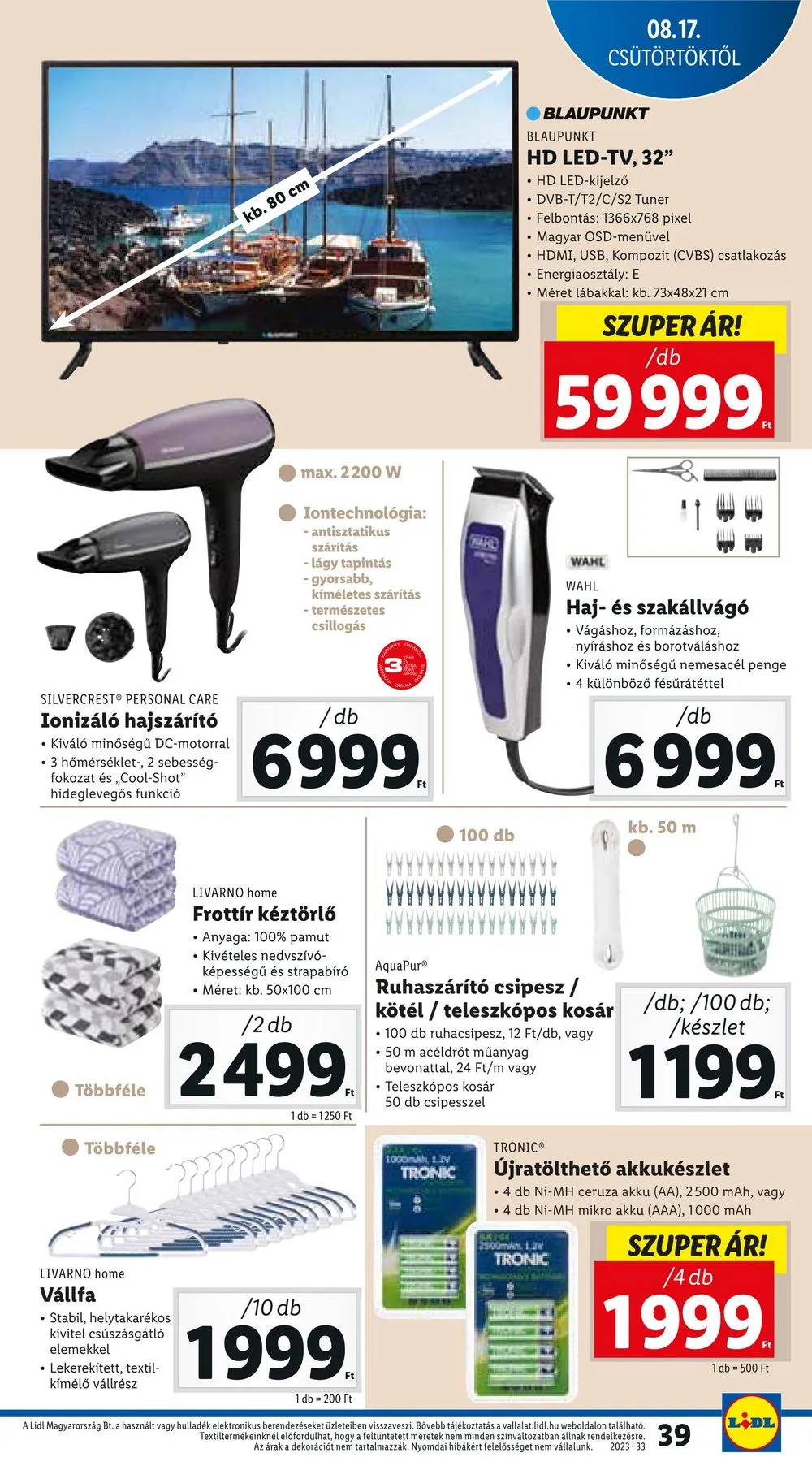 Lidl akciós újság 08.17–08.23 – 39. oldal