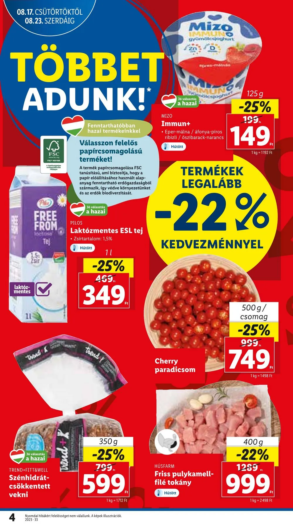 Lidl akciós újság 08.17–08.23 – 4. oldal