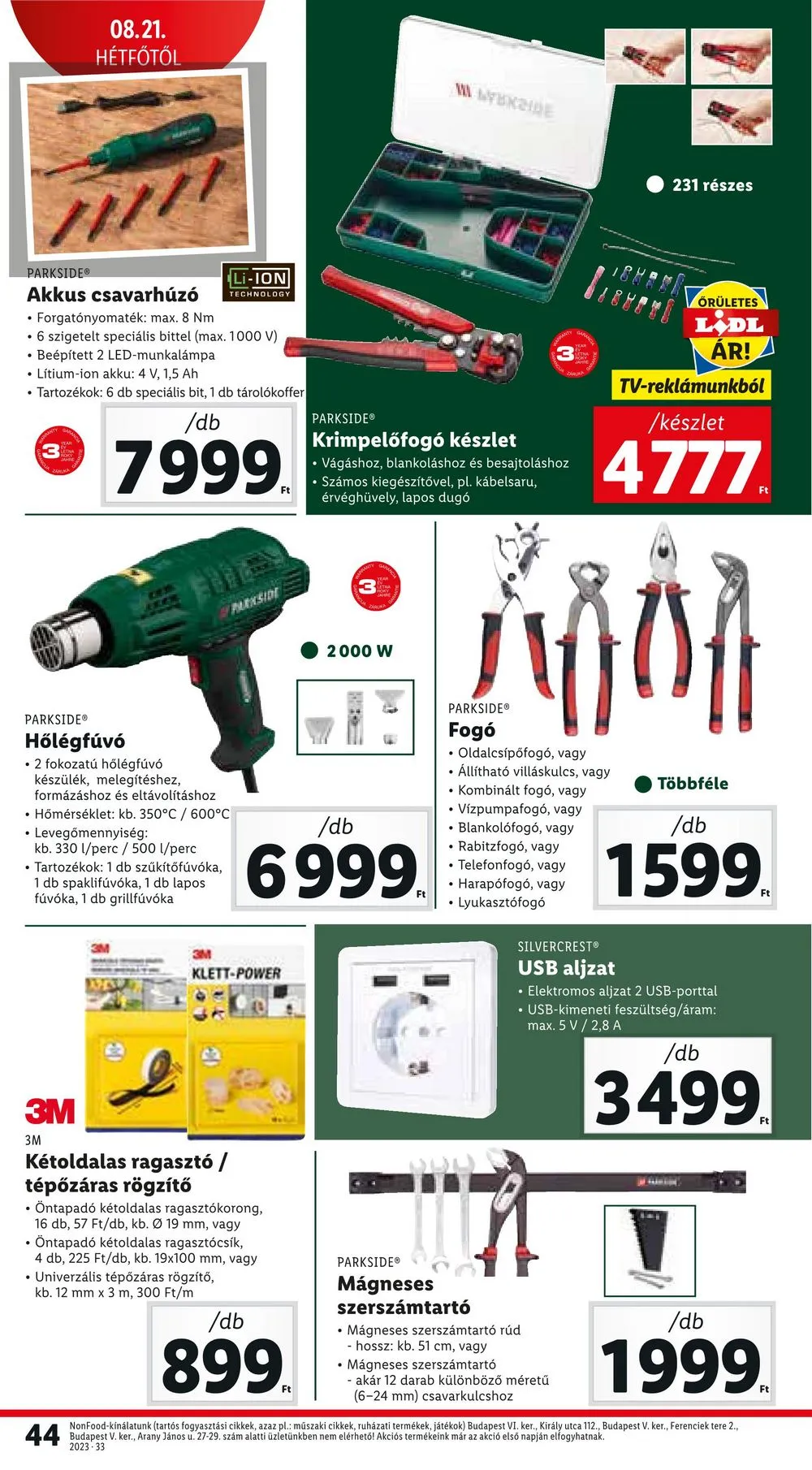 Lidl akciós újság 08.17–08.23 – 44. oldal