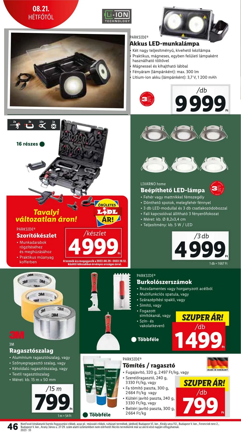 Lidl akciós újság 08.17–08.23 – 46. oldal