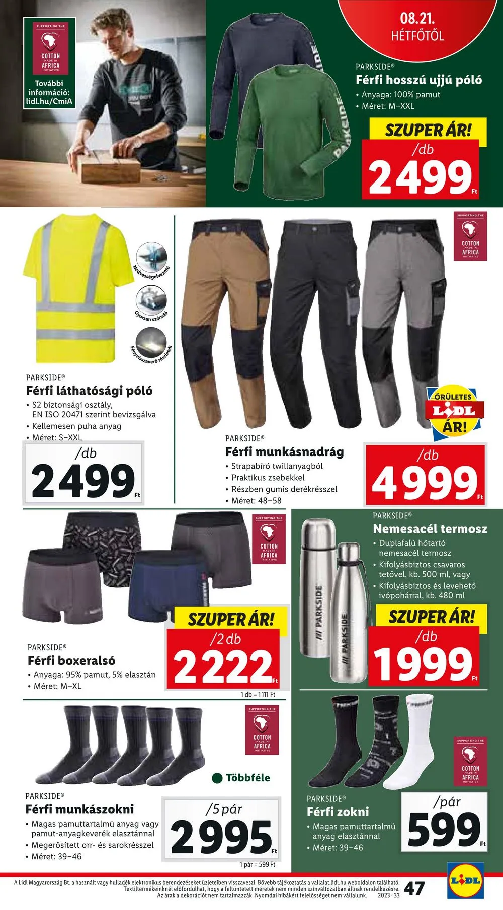 Lidl akciós újság 08.17–08.23 – 47. oldal