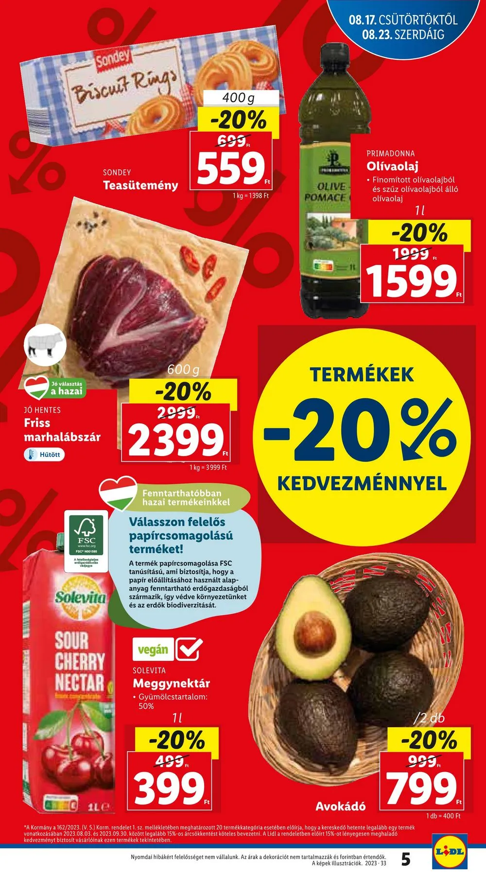 Lidl akciós újság 08.17–08.23 – 5. oldal