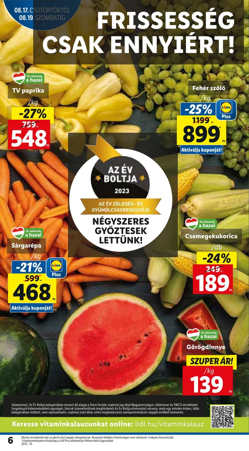 Lidl akciós újság 08.17–08.23 – 6. oldal