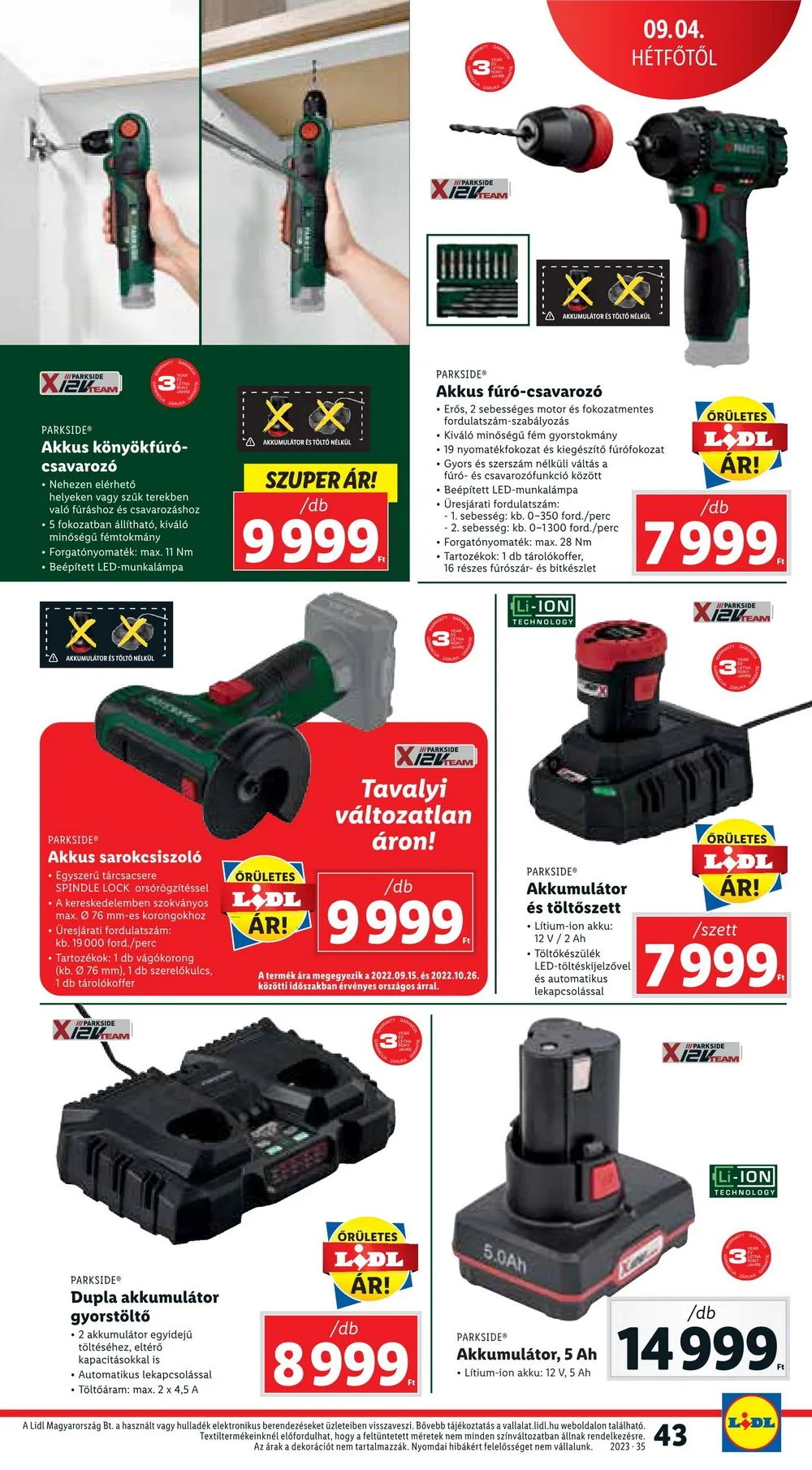 Lidl akciós újság 08.31–09.06 – 43. oldal
