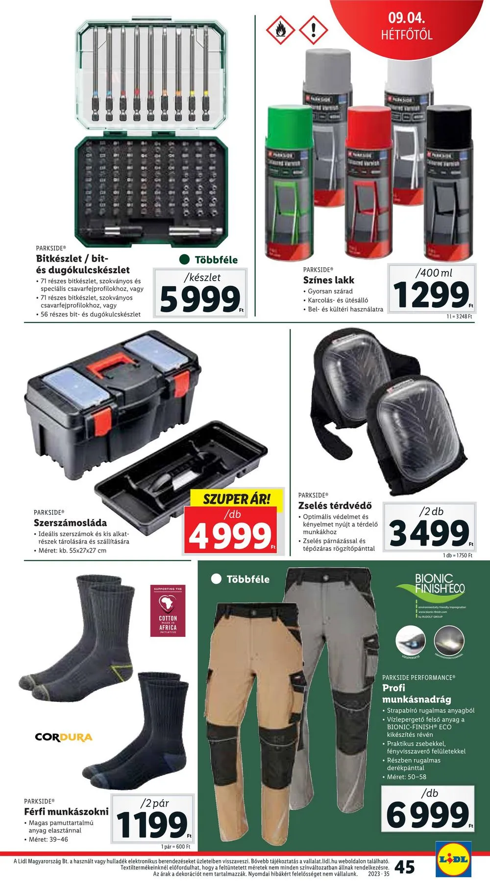Lidl akciós újság 08.31–09.06 – 45. oldal