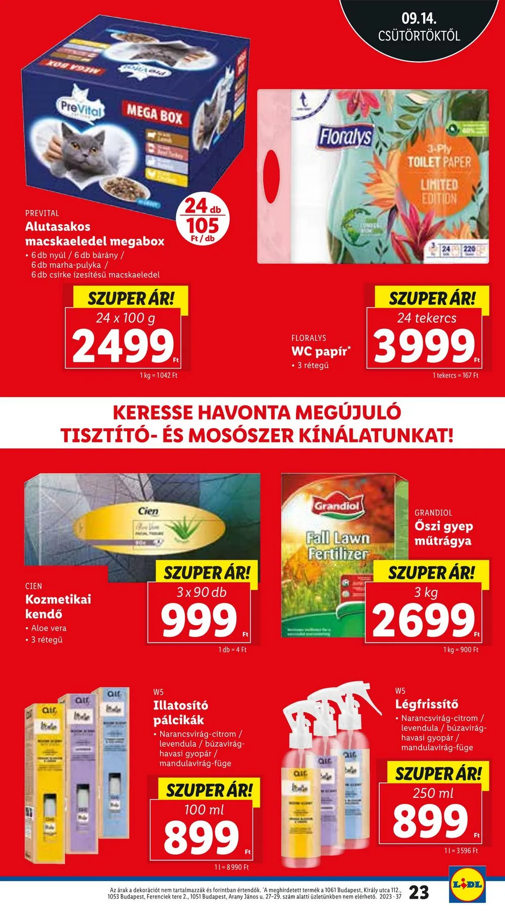 Lidl akciós újság 09.14–09.20 – 23. oldal