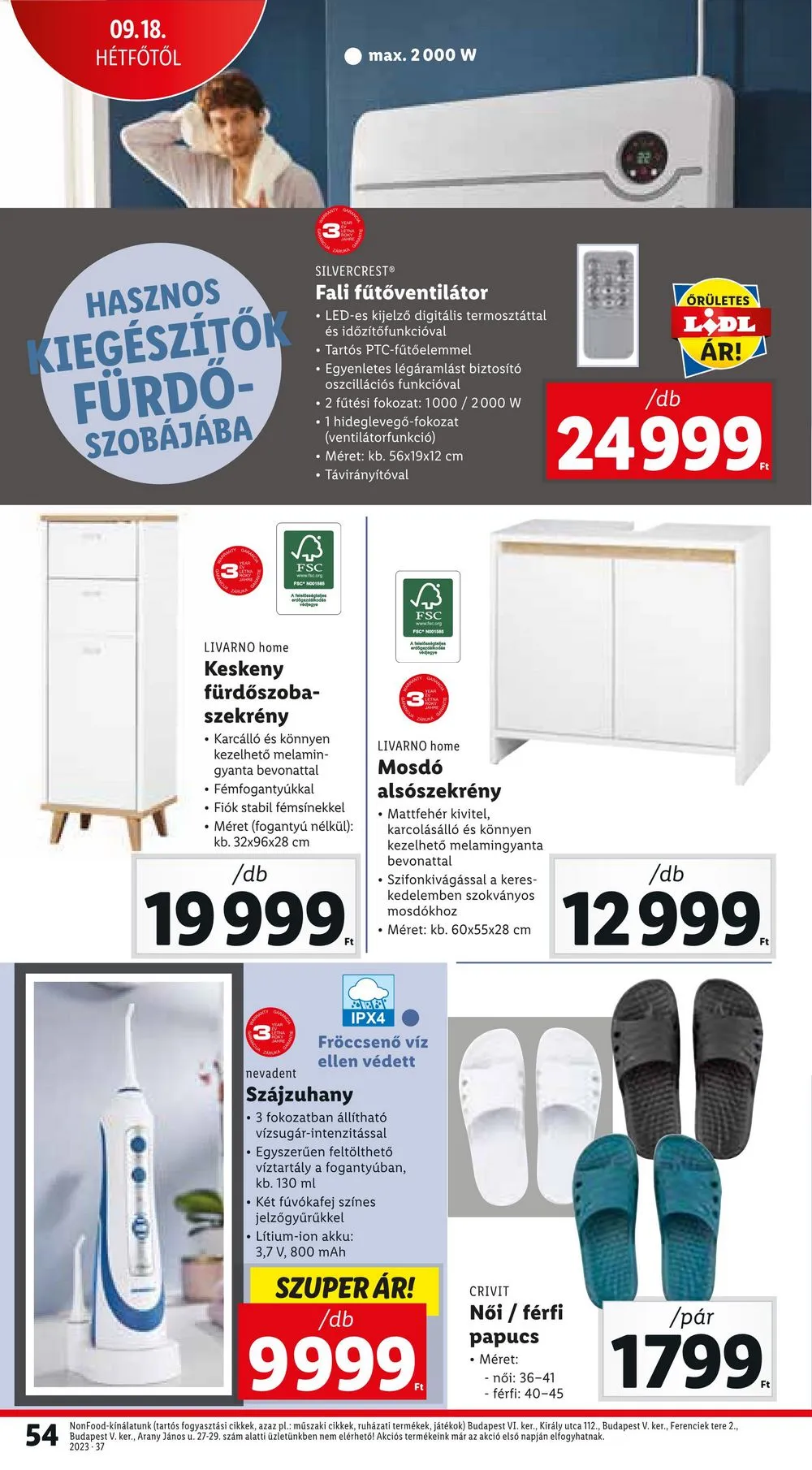 Lidl akciós újság 09.14–09.20 – 54. oldal