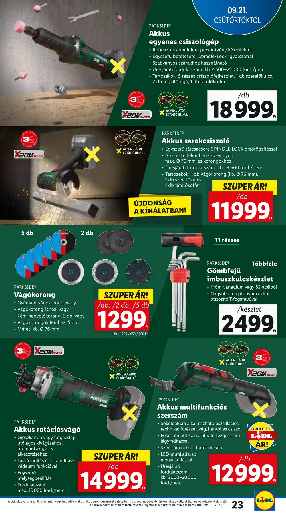 Lidl akciós újság 09.21–09.27 – 23. oldal