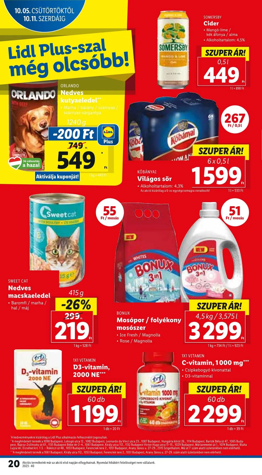 Lidl akciós újság 10.05–10.11 – 20. oldal