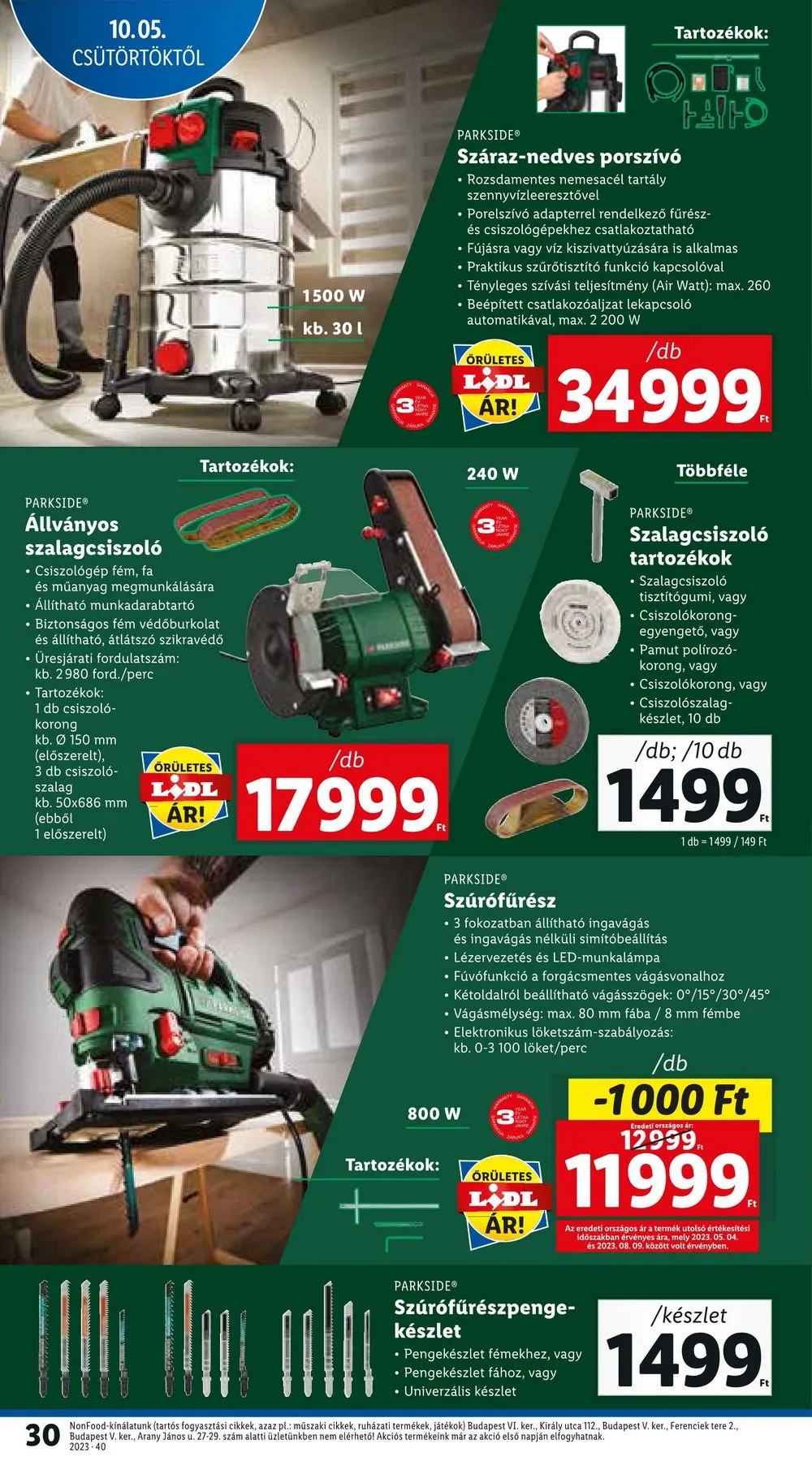 Lidl akciós újság 10.05–10.11 – 30. oldal