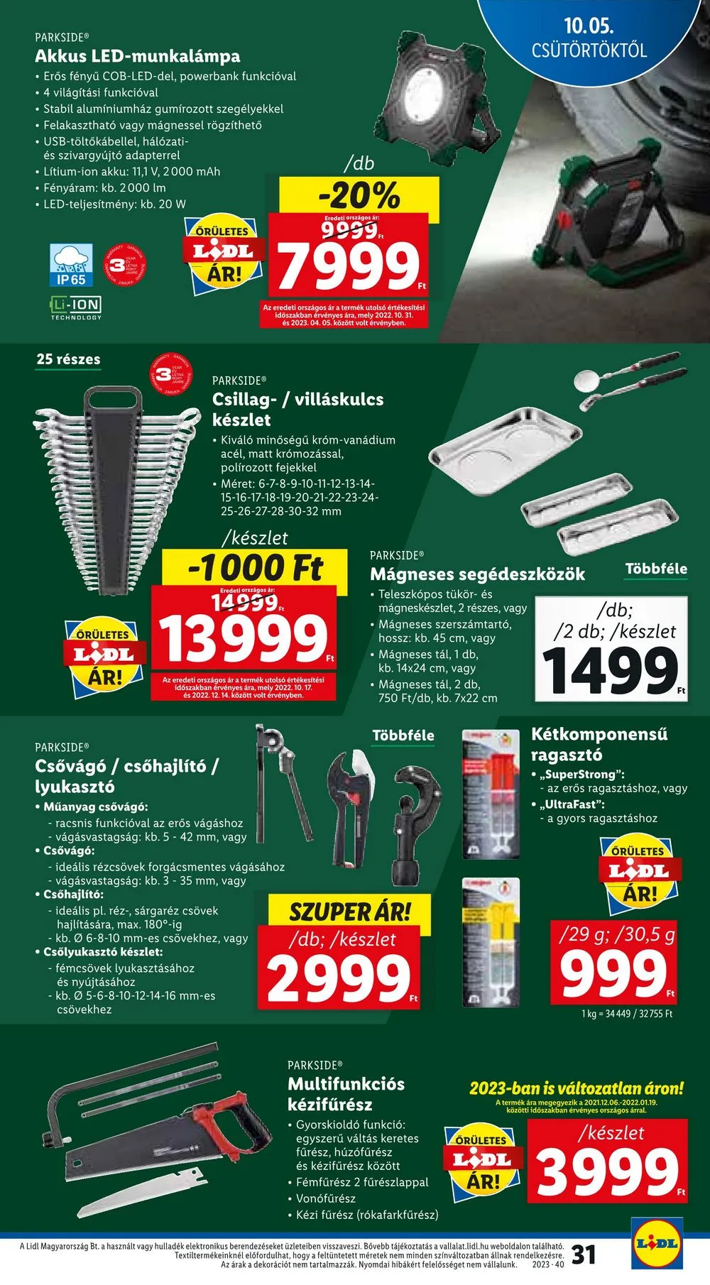 Lidl akciós újság 10.05–10.11 – 31. oldal