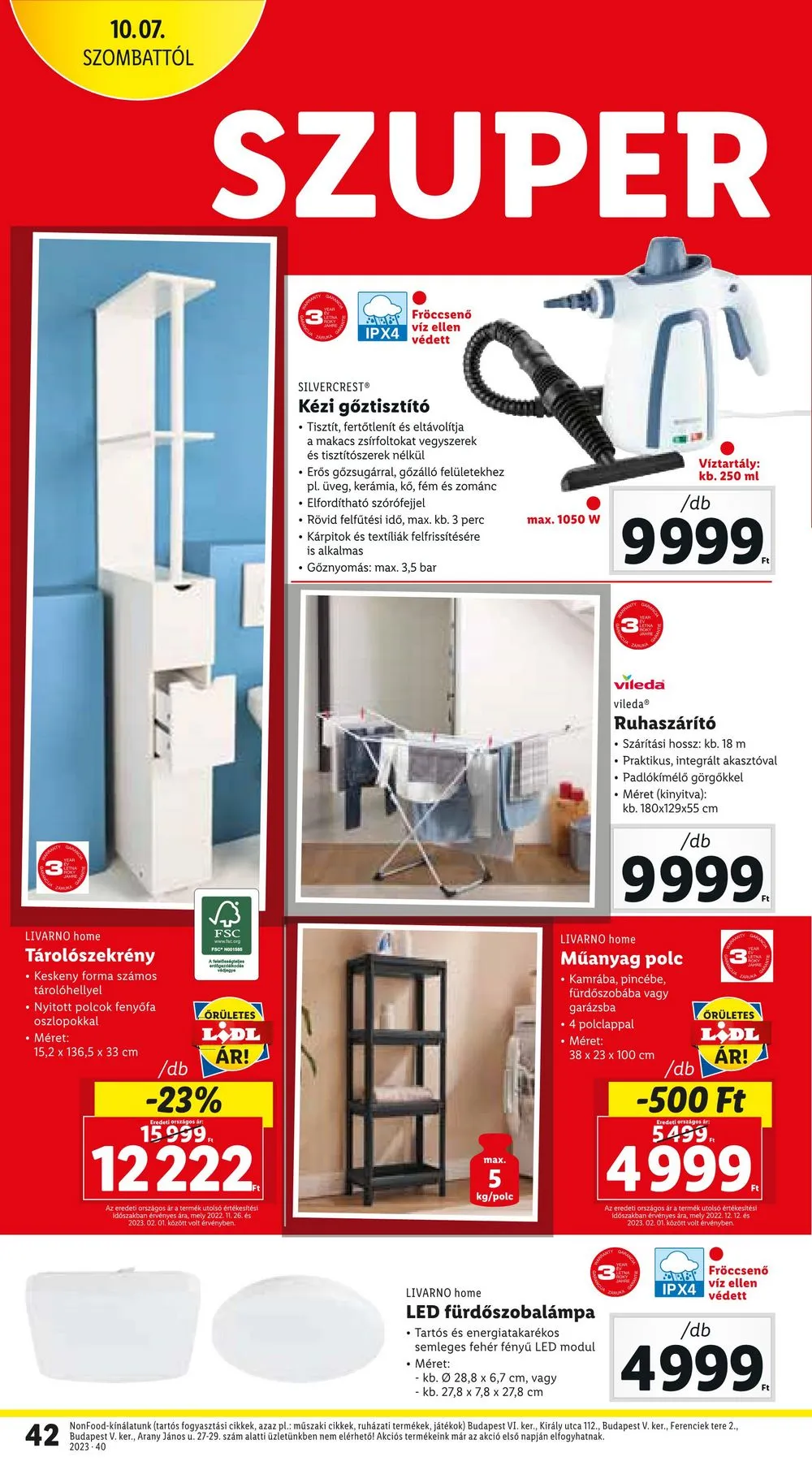 Lidl akciós újság 10.05–10.11 – 42. oldal