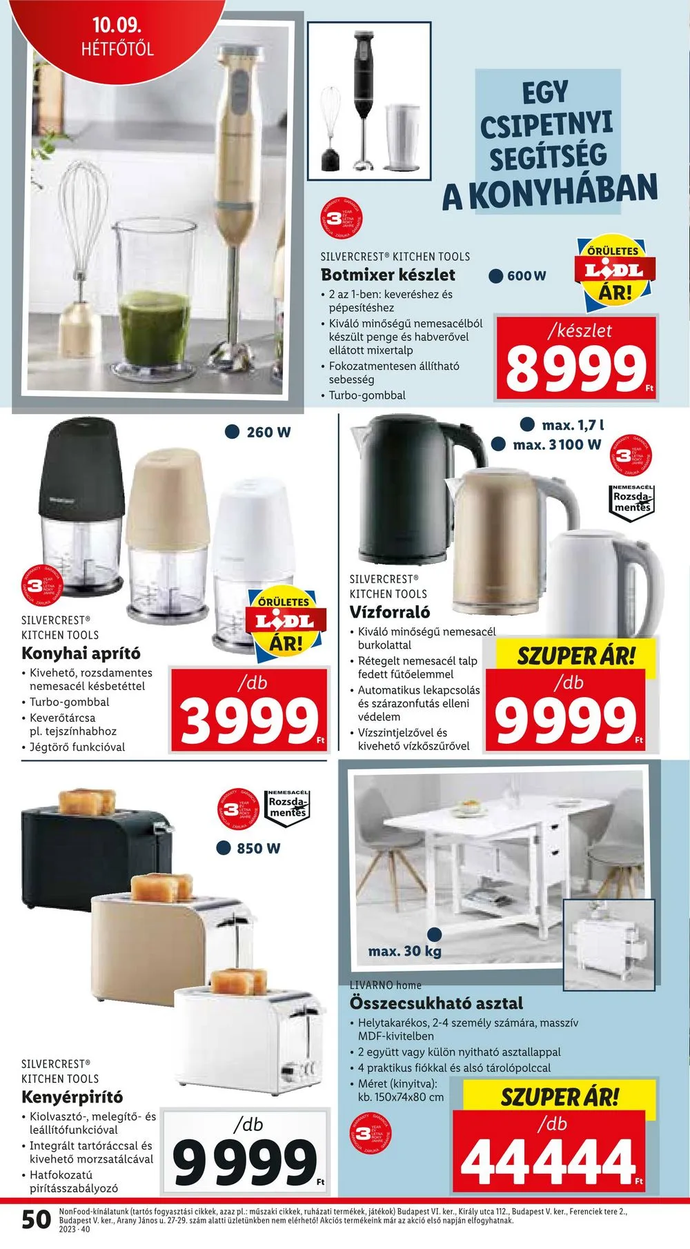 Lidl akciós újság 10.05–10.11 – 50. oldal