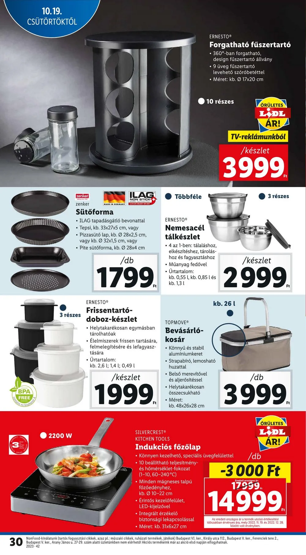 Lidl akciós újság 10.19–10.25 – 30. oldal
